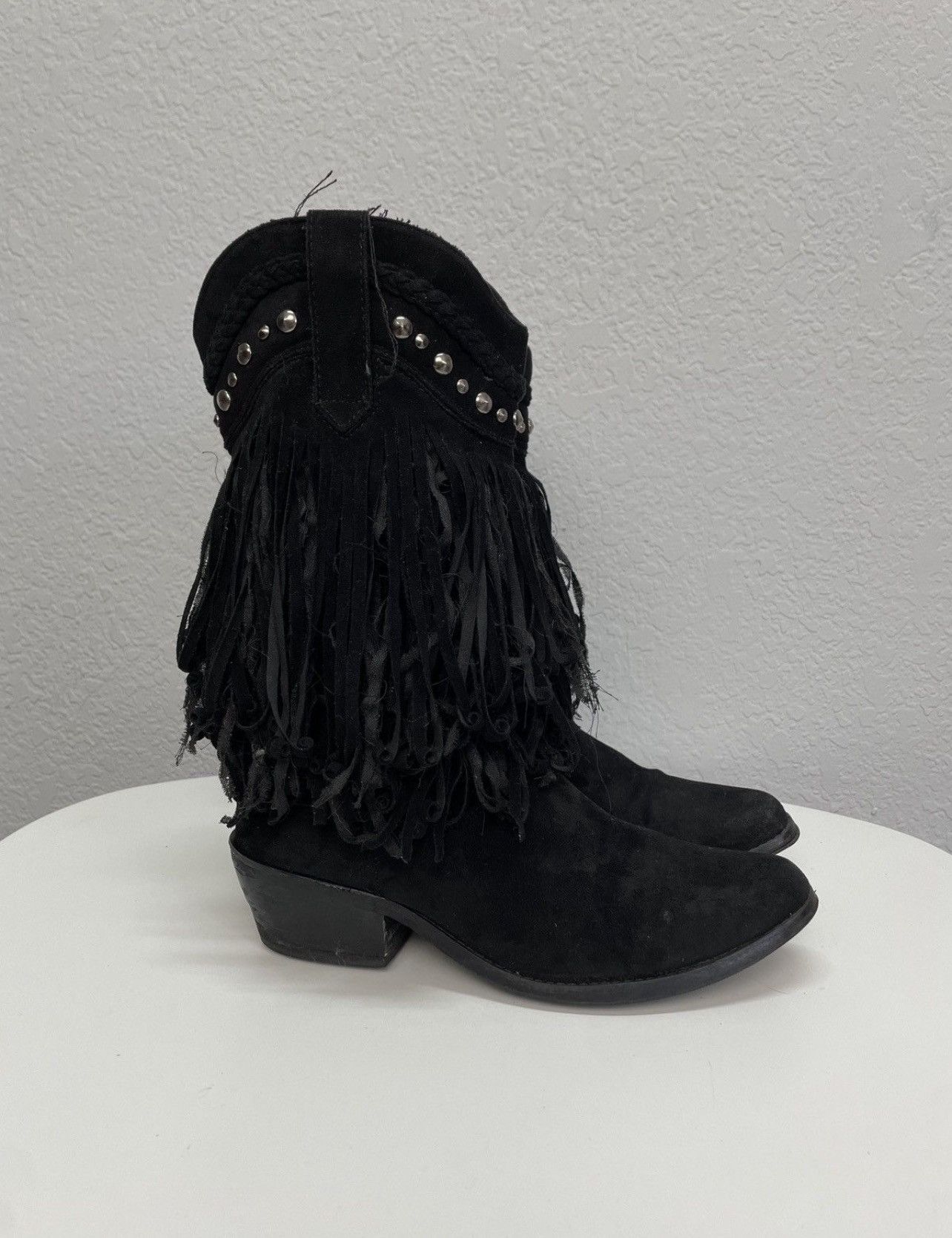 If Six Was Nine Vintage Italian AS 98 Rick Owens Style Leather Biker Boots Size US 8 / IT 38 - 4 Thumbnail