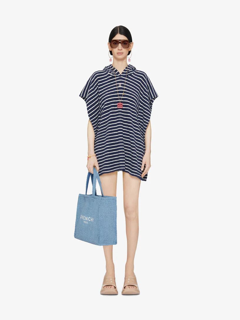 Givenchy o1srvl11e0725 Striped Poncho in Cotton in Blue Size XS / US 0-2 / IT 36-38 - 2 Thumbnail