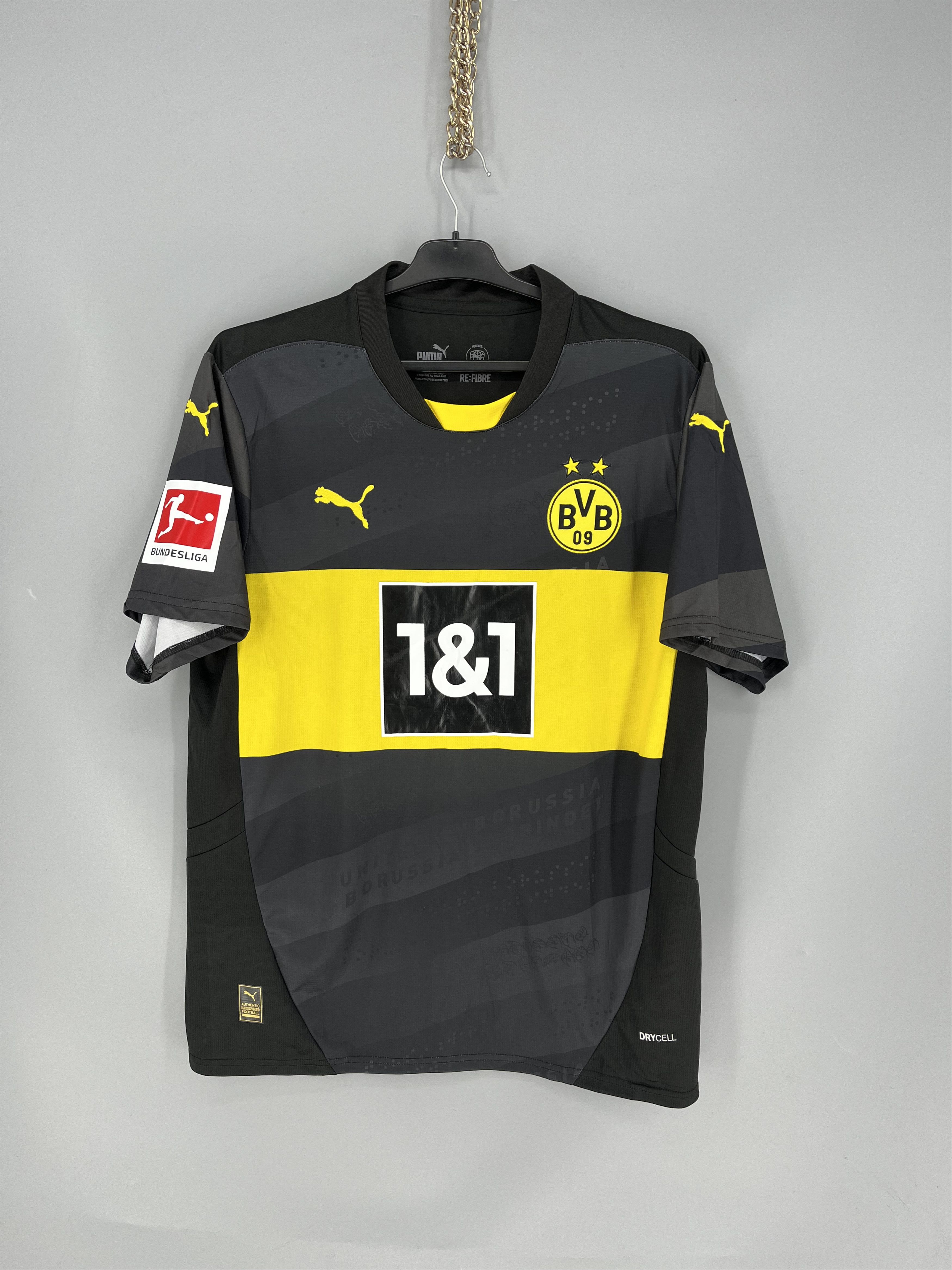 Puma Borussia Dortmund BVB Puma DryCell Away Soccer Jersey Shirt Size US XL / EU 56 / 4 - 1 Thumbnail