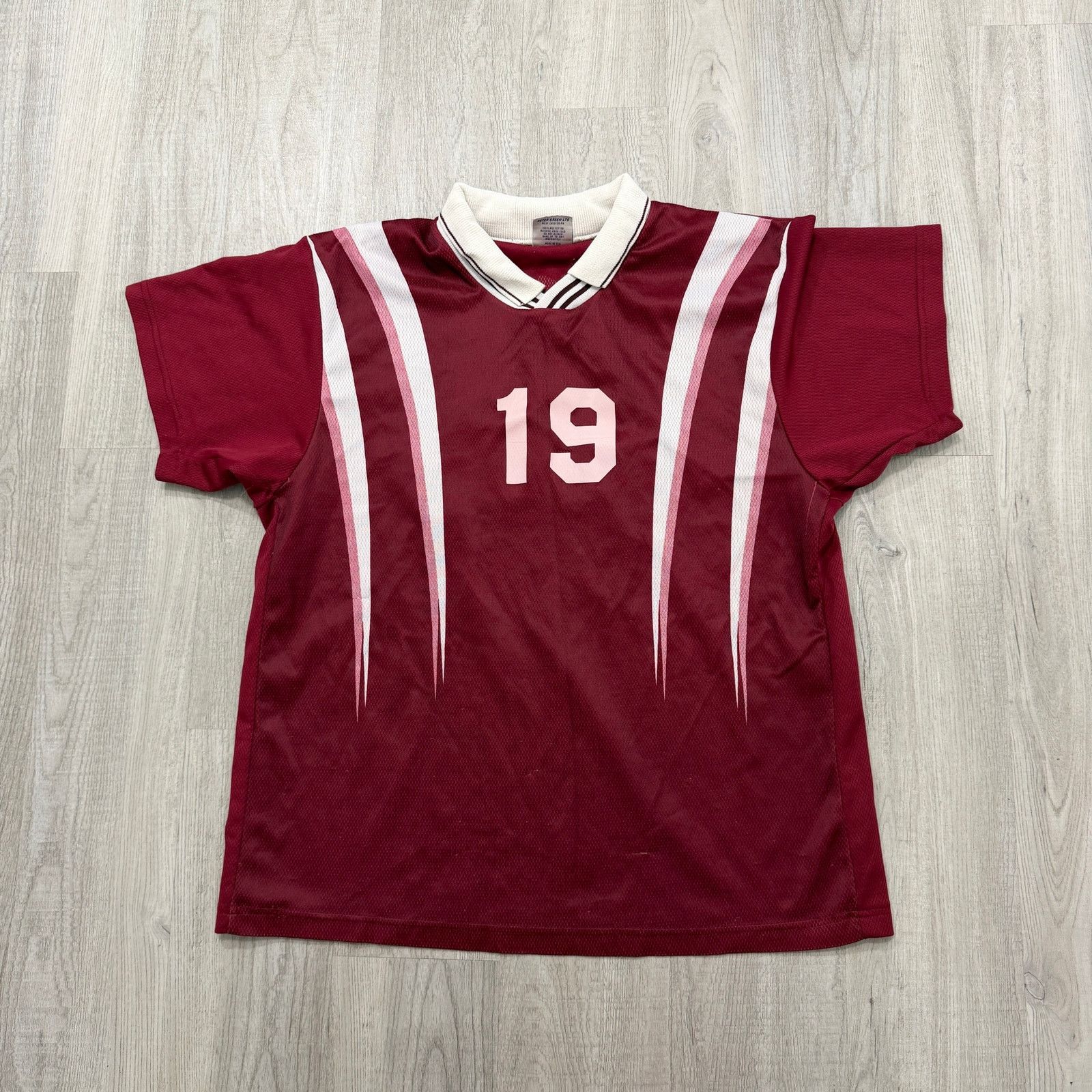 Vintage Vintage Dynamic Soccer Collared Jersey Medium Red White 90s Size US M / EU 48-50 / 2 - 1 Thumbnail