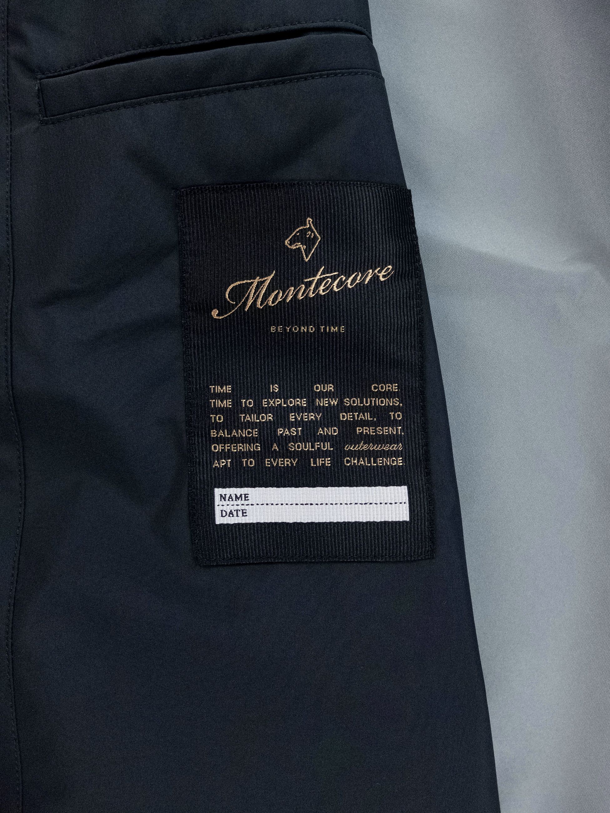 Montecore MONTECORE Italy dark blue hooded nylon coat jacket Large Size US L / EU 52-54 / 3 - 10 Thumbnail