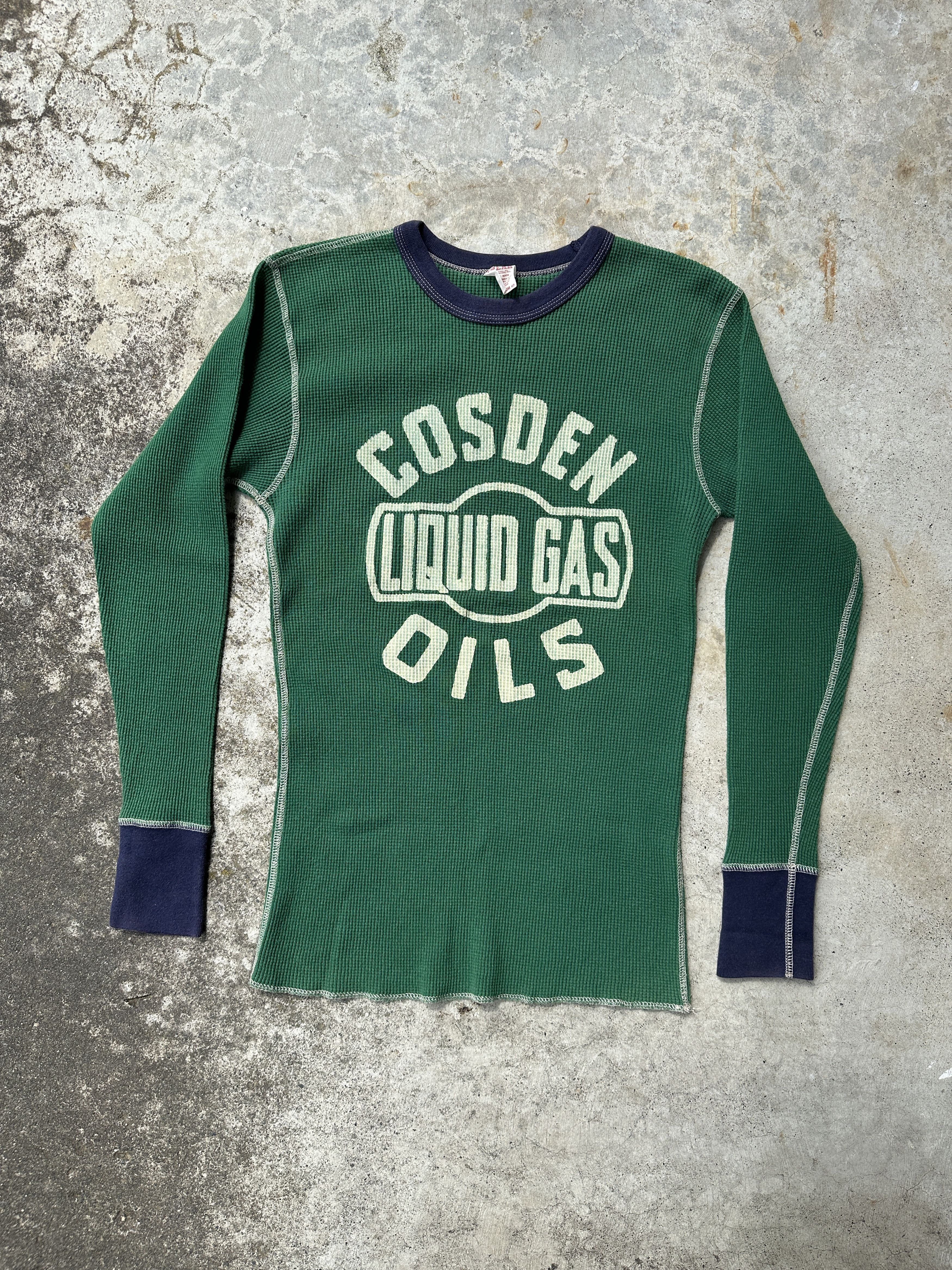 Vintage 2 TONES Power Wear Union Made USA Gas Oils Thermal tee Size US M / EU 48-50 / 2 - 1 Thumbnail