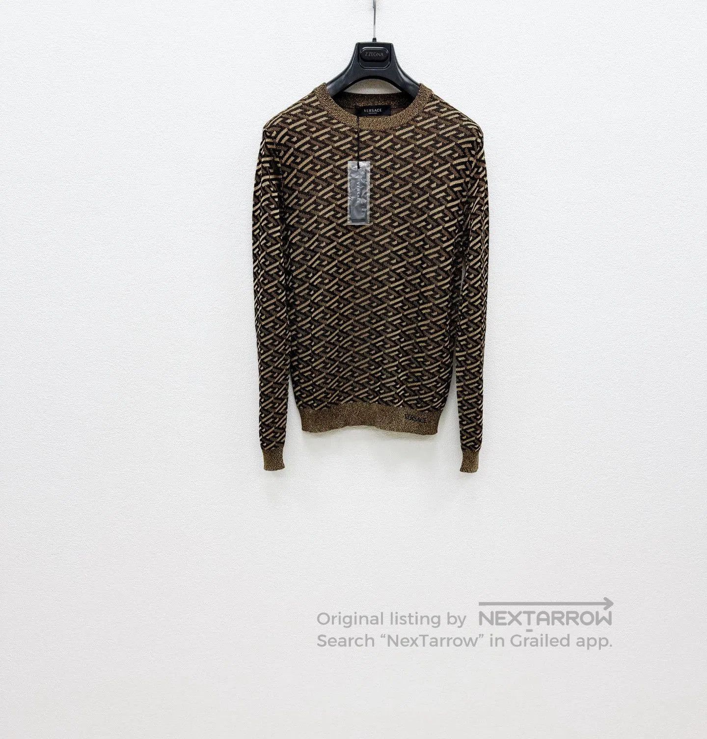 Versace VERSACE Embroidered Knit Sweater. Size US S / EU 44-46 / 1 - 1 Thumbnail
