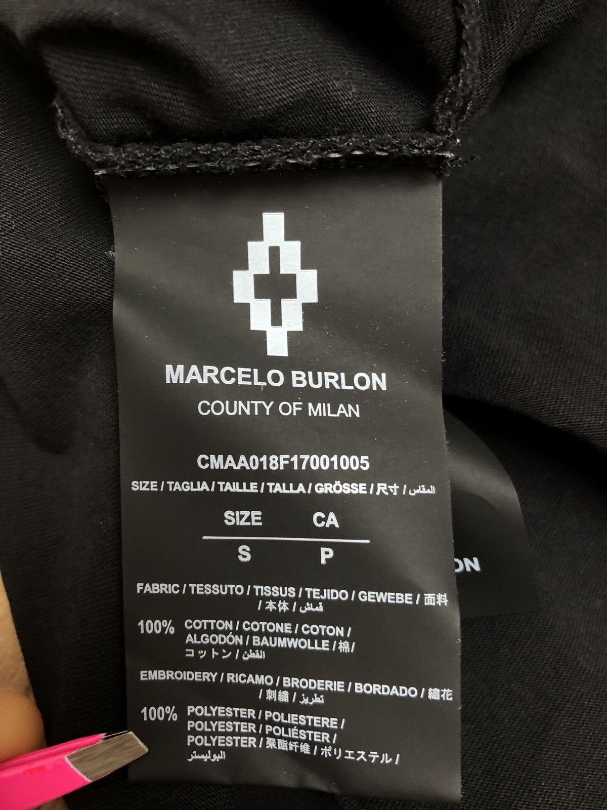 Designer × Marcelo Burlon Marcelo Burlon County of Milan Black Genek T-Shirt Size US S / EU 44-46 / 1 - 8 Thumbnail