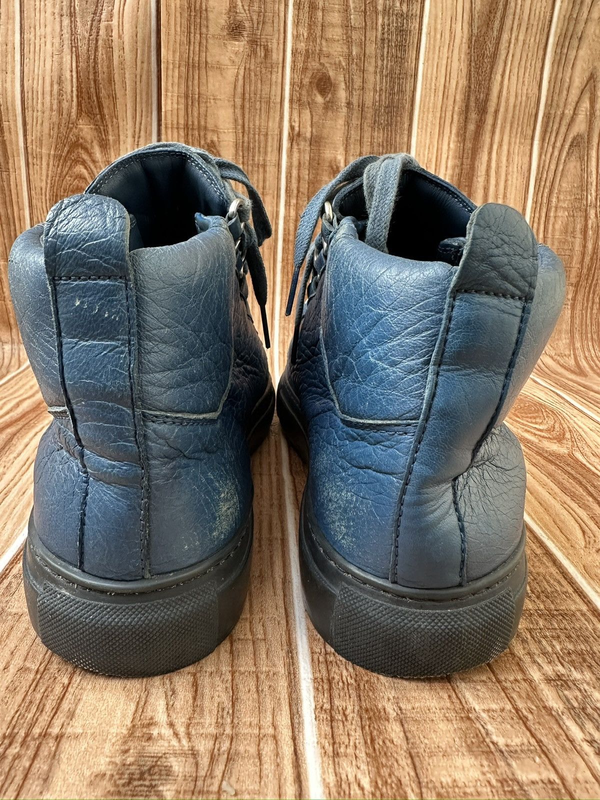 Balenciaga Balenciaga Arena Blue Leather Higtop Vintage Sneaks Size US 8 / EU 41 - 11 Thumbnail