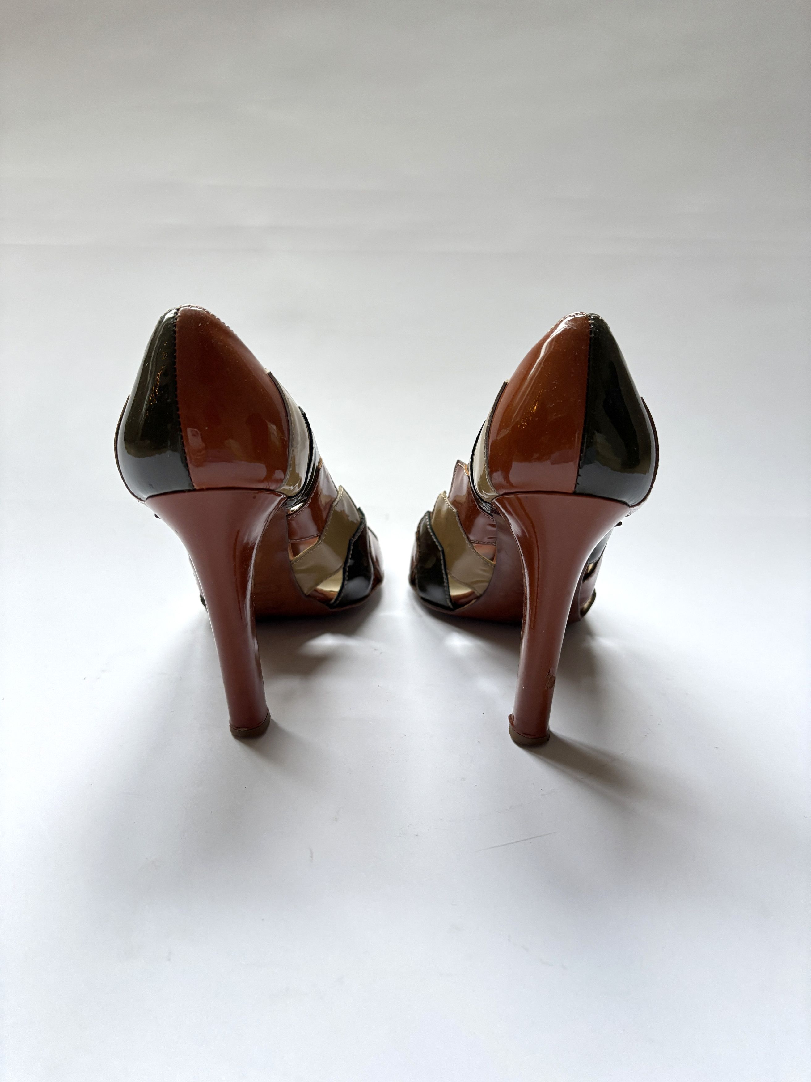 Miu Miu ⚡️QUICK SALE⚡️Miu Miu Patent Peep-Toe Heels Pumps Size US 9 / IT 39 - 5 Thumbnail