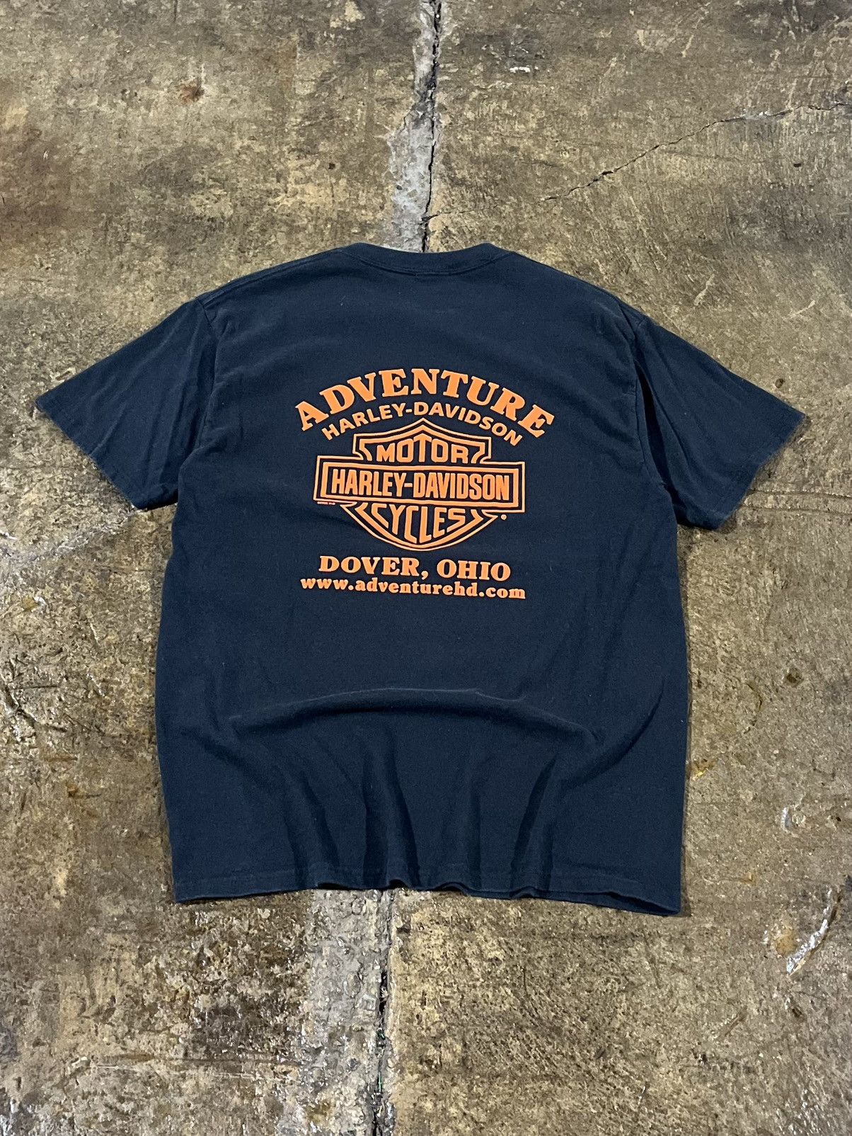 Harley Davidson × Vintage Vintage Harley Davidson Y2K Biker Grunge Logo Tee Shirt Size US L / EU 52-54 / 3 - 2 Thumbnail