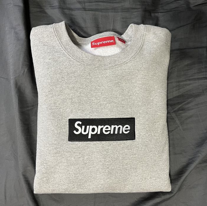 Supreme Supreme Box Logo Crewneck FW22 Heather Grey size Medium