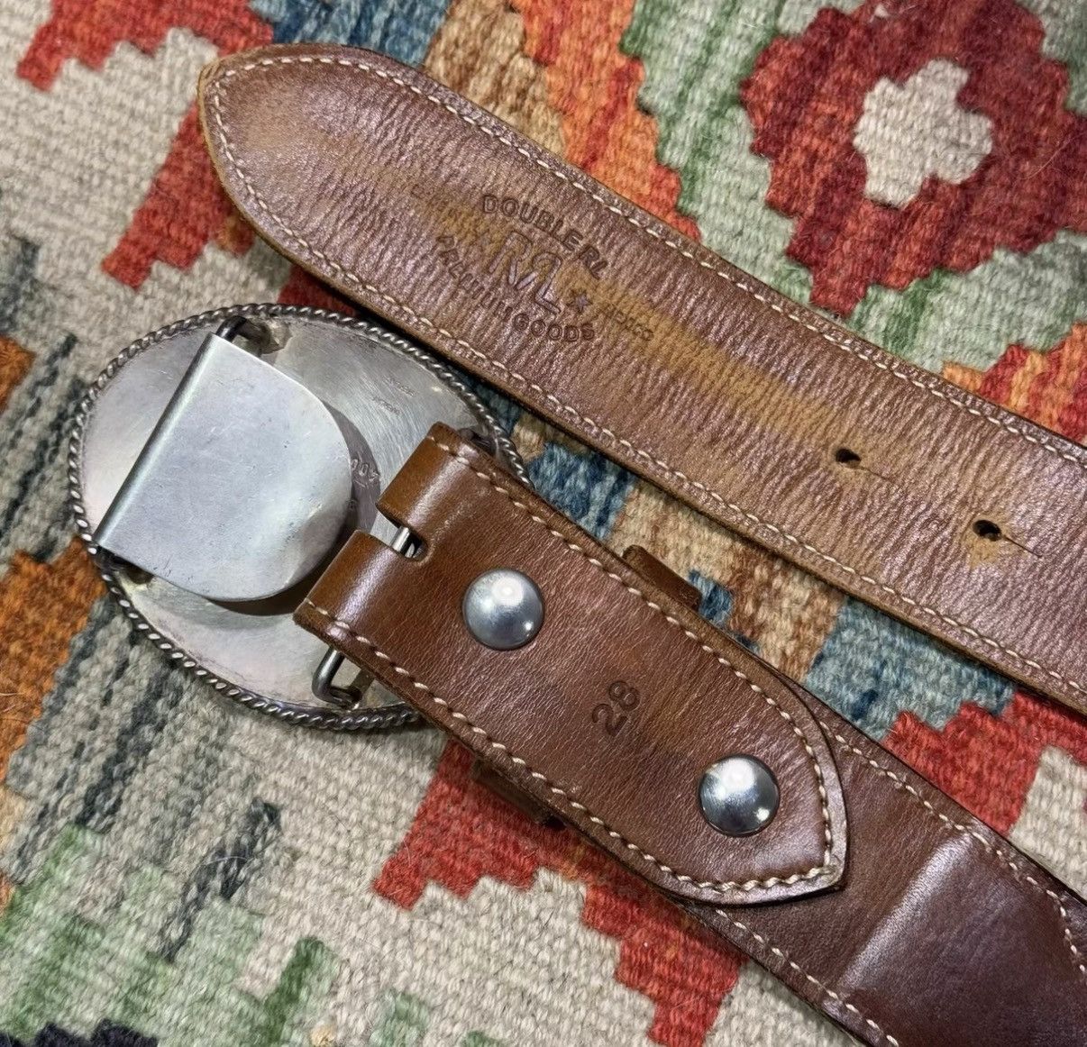 Ralph Lauren Ralph Lauren RL Overlay Carved Horse Head Buckle Belt K22 Size ONE SIZE - 6 Thumbnail