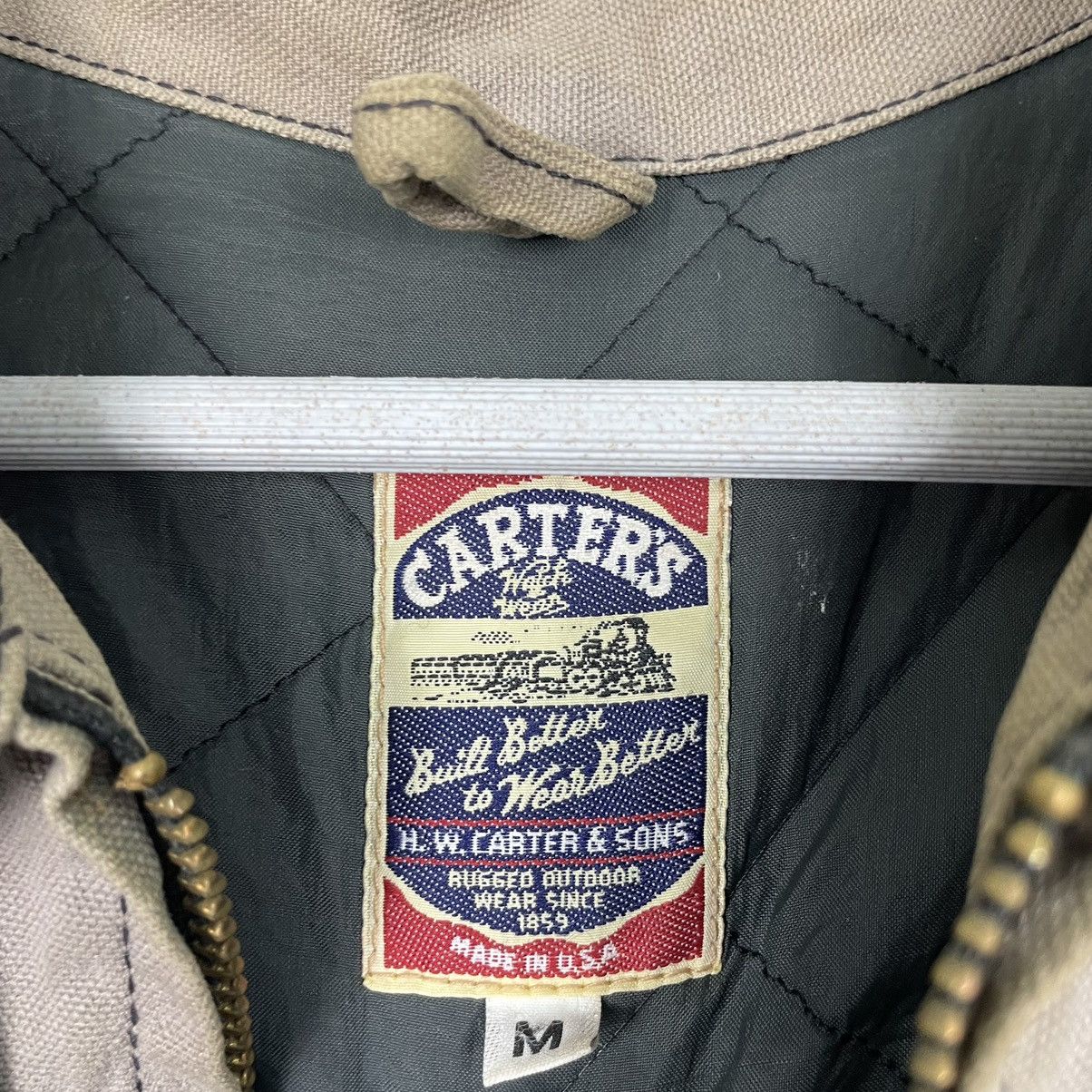 Other 💥90 CARTERS USA DUCK CANVAS BIKER JACKET Size US M / EU 48-50 / 2 - 8 Thumbnail