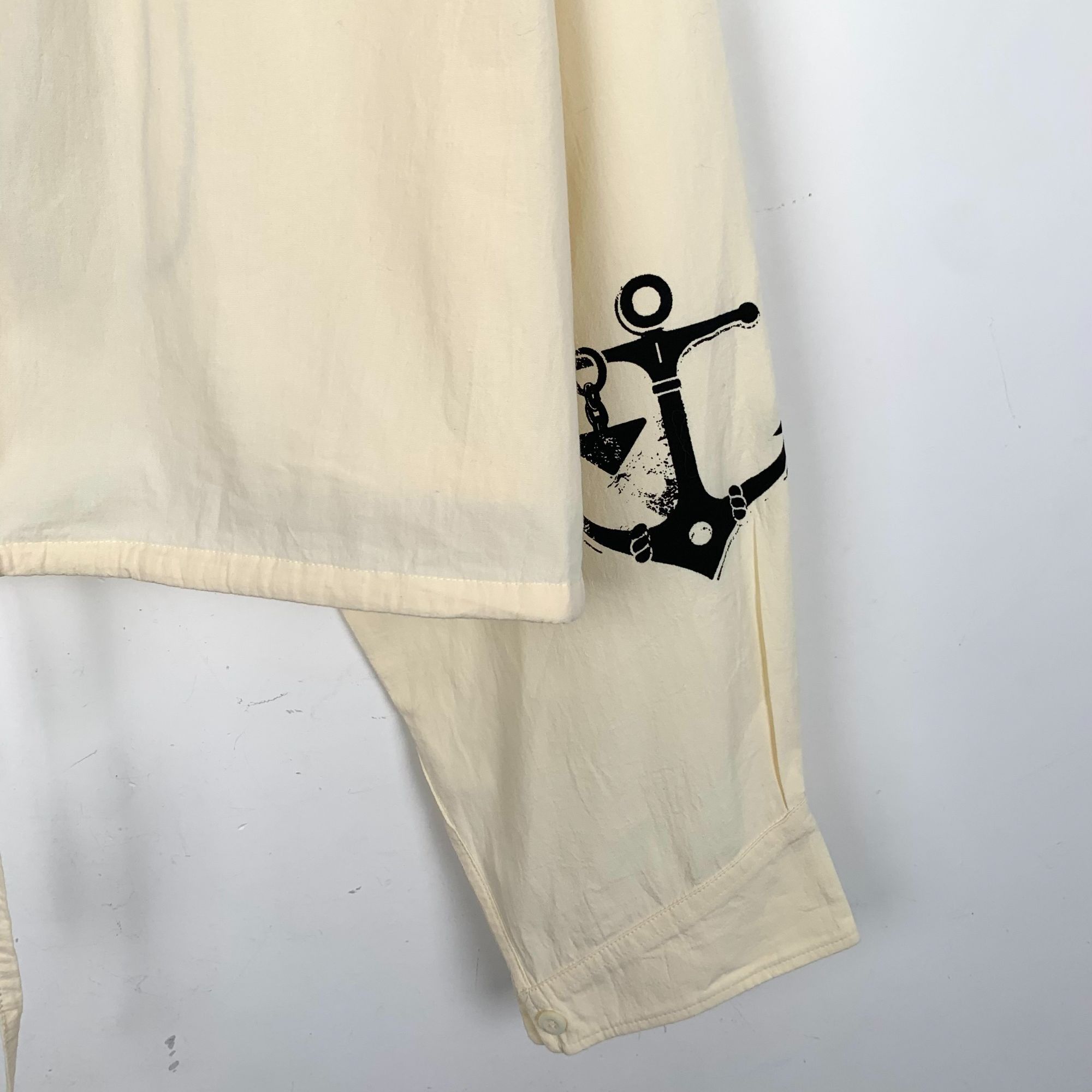 Prada Prada Pale Yellow Mermaid Print Cotton Button-Up Shirt (Size Size XS / US 0-2 / IT 36-38 - 6 Thumbnail