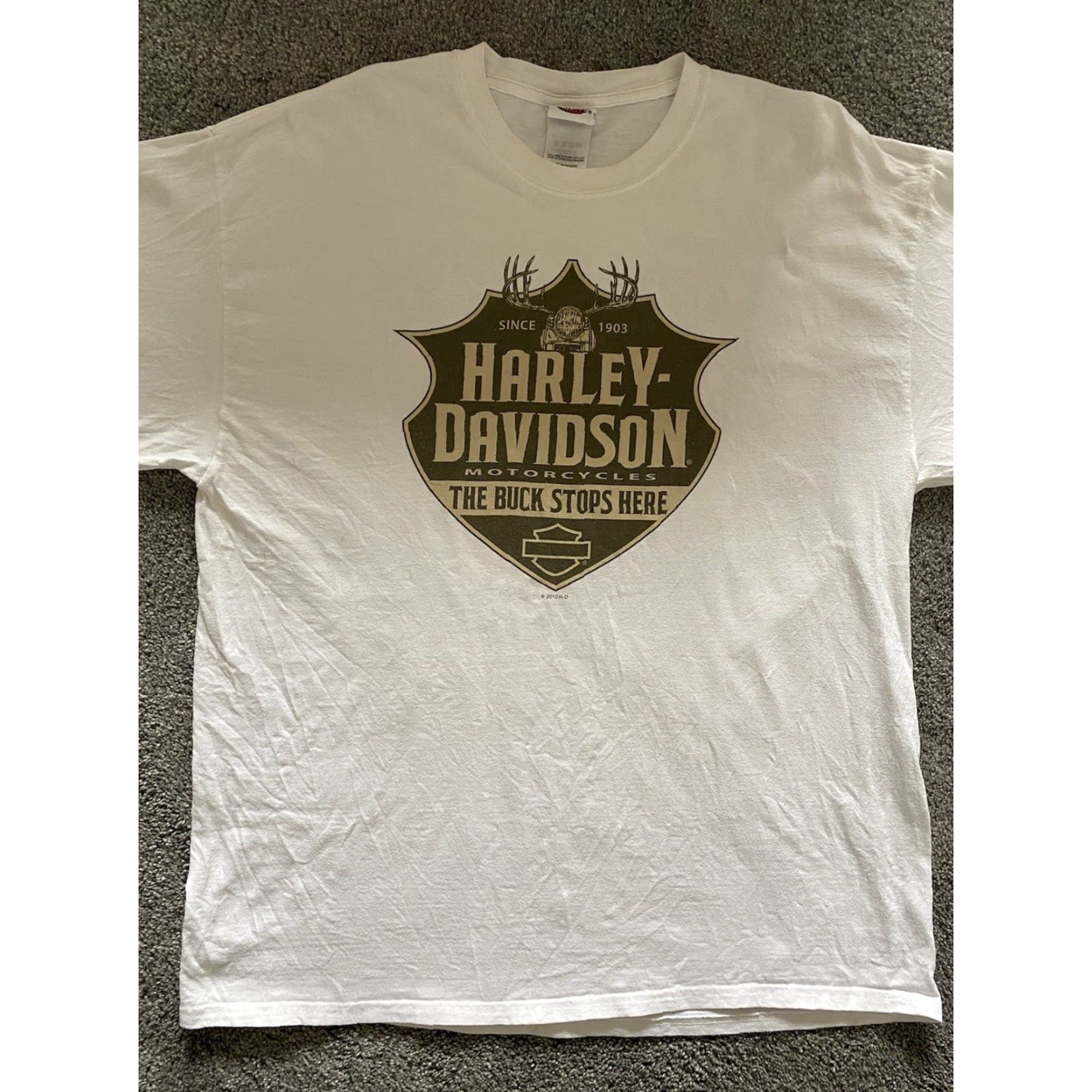 Harley Davidson VINTAGE Harley-Davidson Long Sleeve Shirt Mens XL Alaska Soldotna Kenai Peninsula White Biker Motorcycle 2010 Shirts Mens XL Size US XL / EU 56 / 4 - 4 Thumbnail