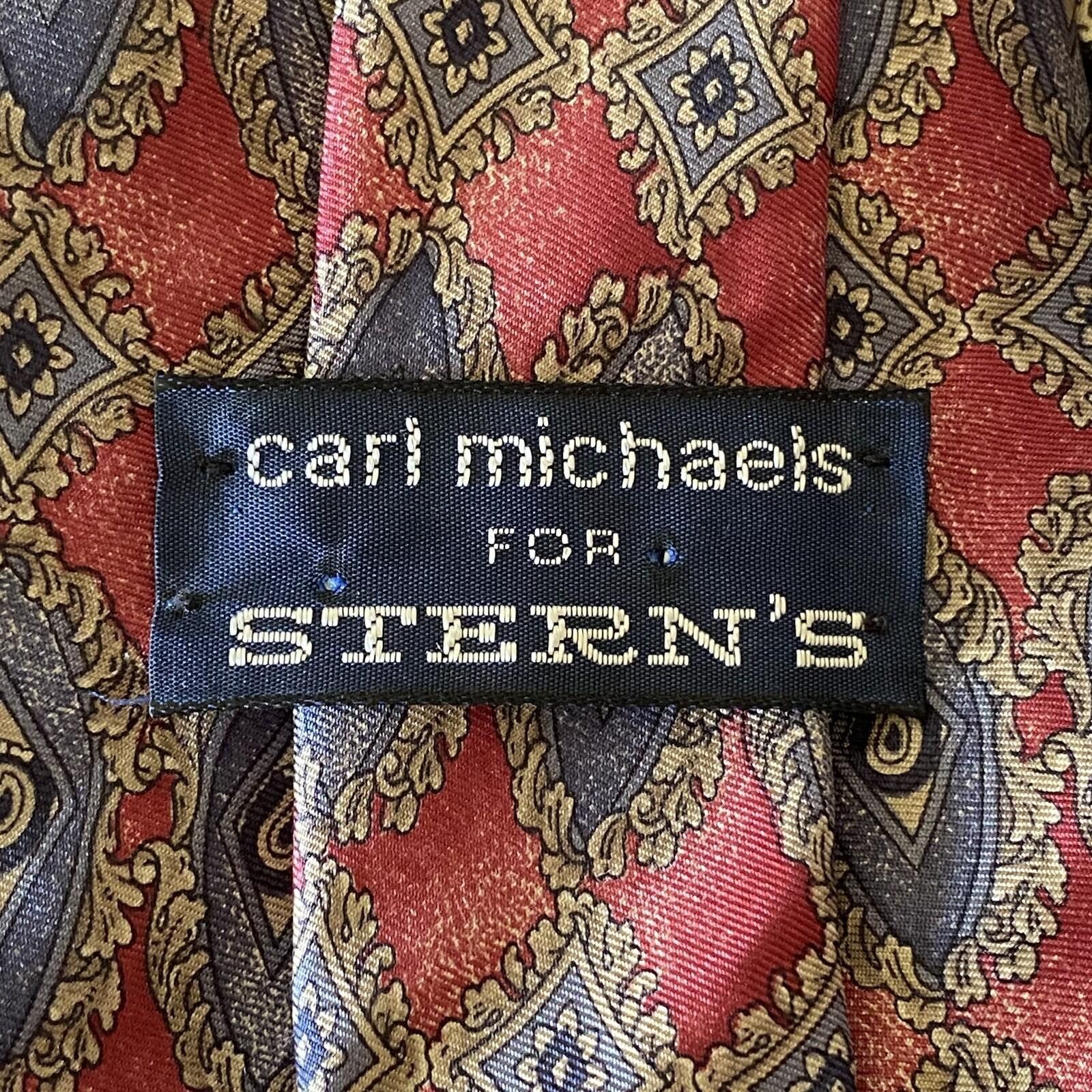 Other 100% All Silk NeckTies Vintage Cocktail Geometric Pattern Size ONE SIZE - 4 Thumbnail