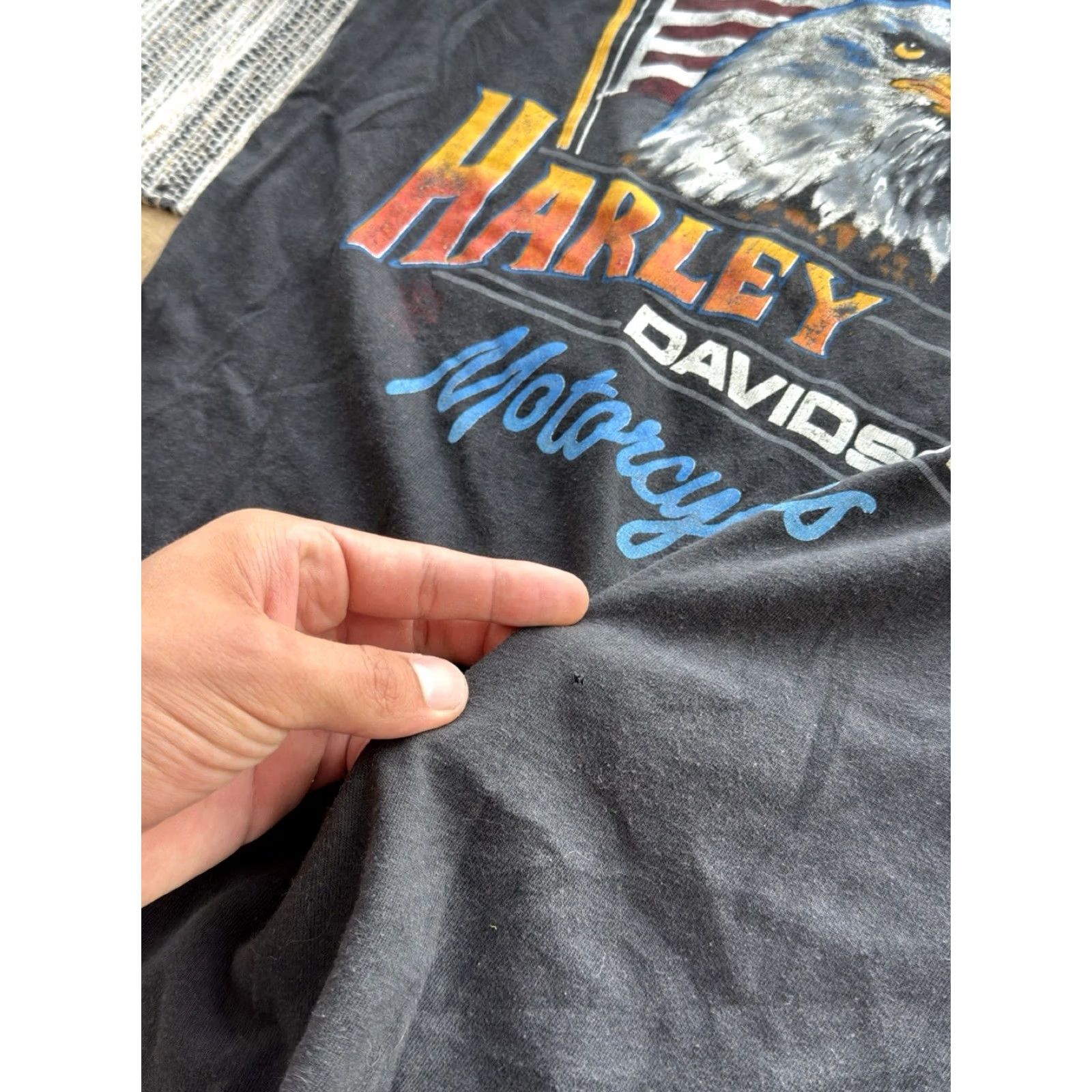 Harley Davidson VINTAGE Harley-Davidson Born in the USA T Shirt M Black | USA, 80s, Motorcycle, Classic, NY, Merch, Logo Mens Size US M / EU 48-50 / 2 - 4 Thumbnail