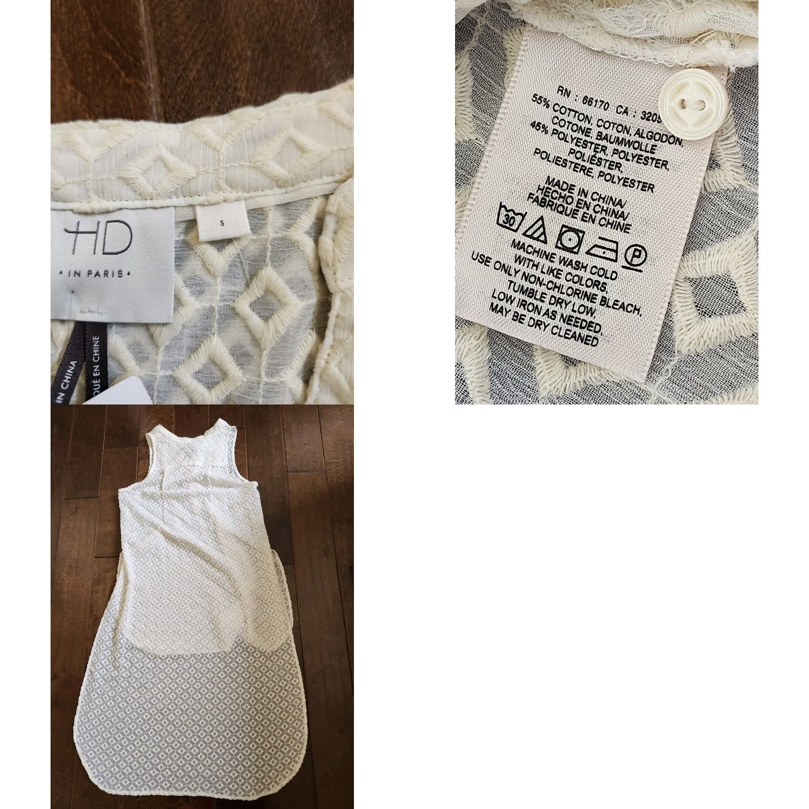 Anthropologie Anthropologie Sleeveless Tunic Shirt Ivory Small Regular Bohemian Embroidered V-Neck High Low NWT Socks? Size S / US 4 / IT 40 - 10 Thumbnail