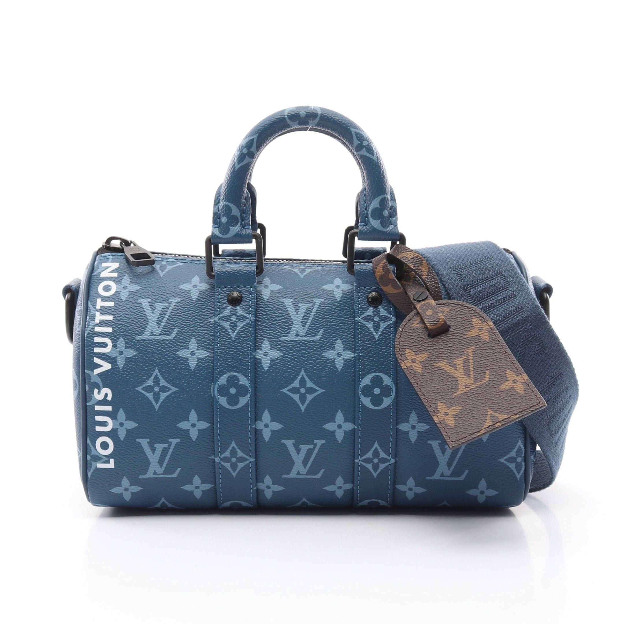 Louis Vuitton Louis Vuitton Keepall 25 Monogram Atlantic Handbag Blue Size ONE SIZE - 1 Thumbnail
