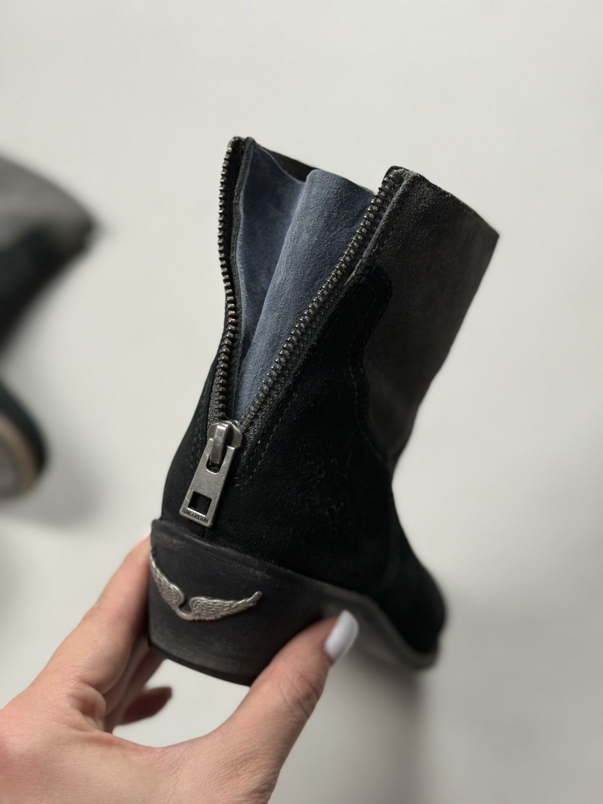 Zadig & Voltaire Zadig & Voltaire Ladies Suede Ankle Zip Biker Boots Shoes Size US 7 / IT 37 - 24 Thumbnail