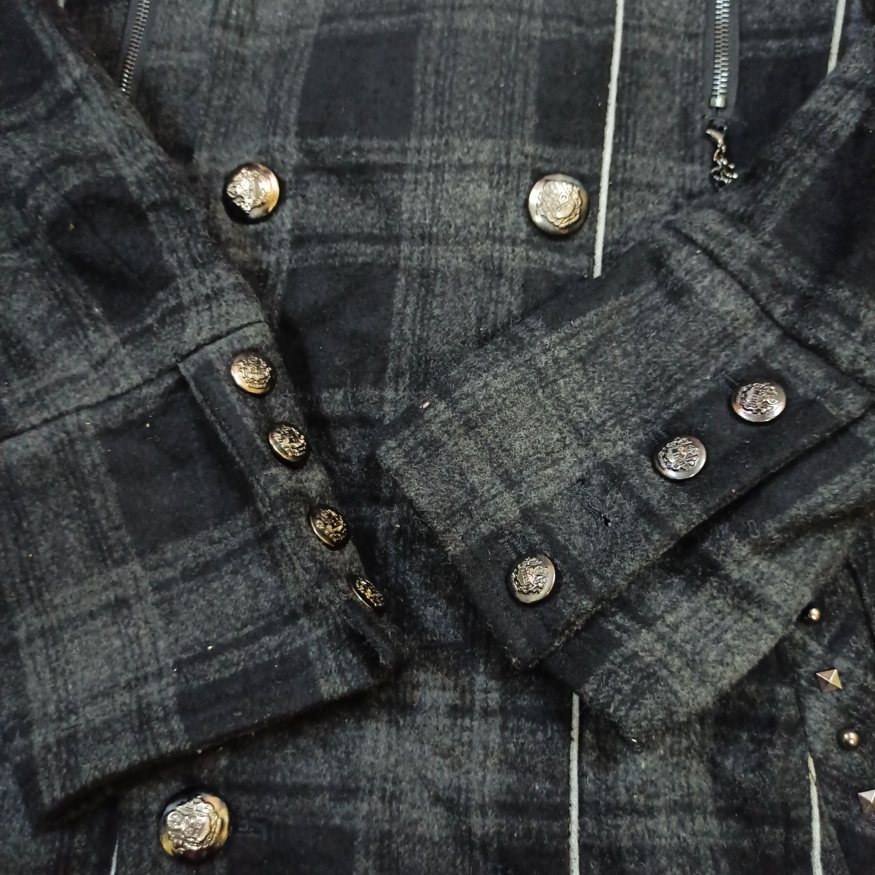 If Six Was Nine P-Coat Long Wool Unique Gothic Punk Melton Double-Breasted Size US XXL / EU 58 / 5 - 7 Thumbnail