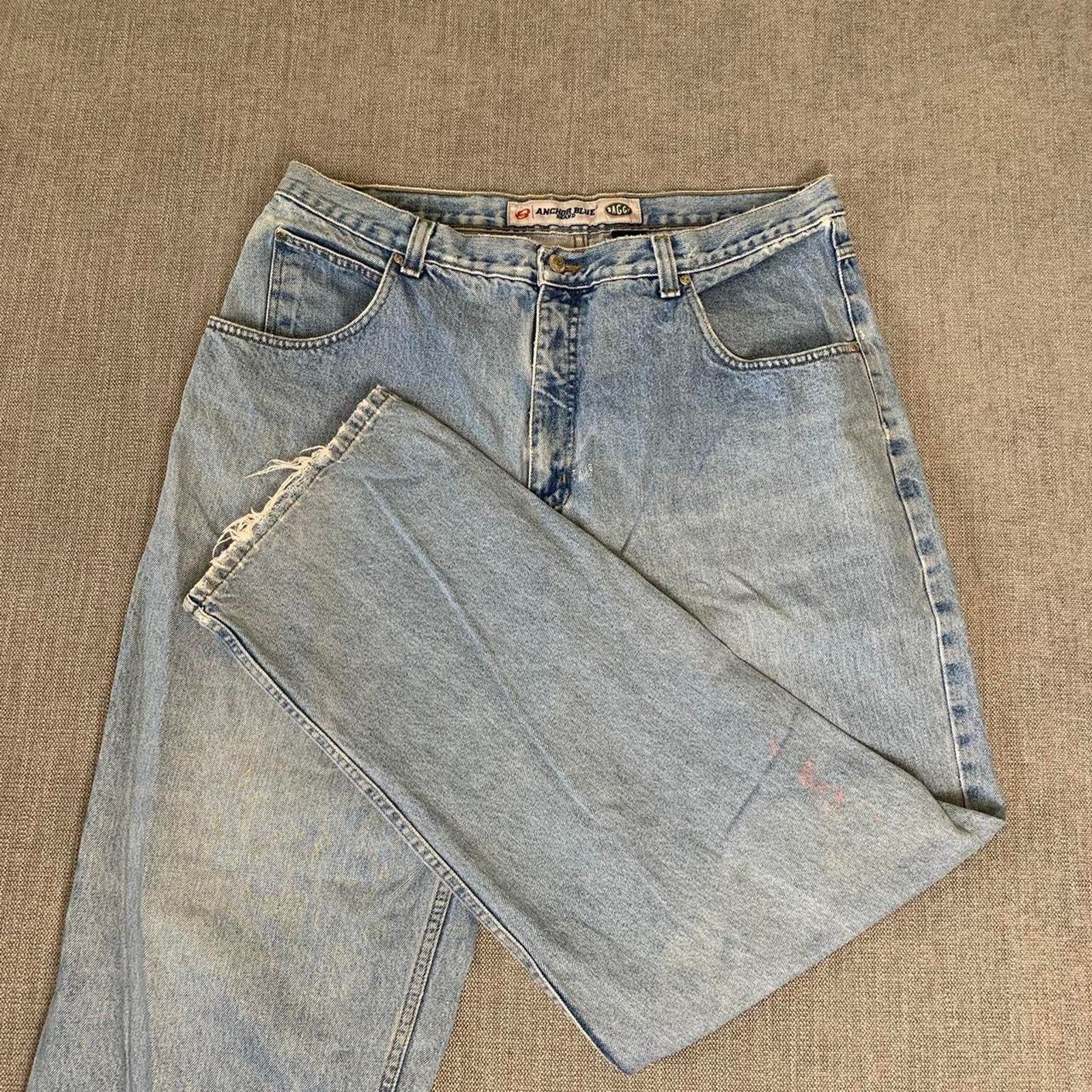 Anchor Blue Y2K Anchor blue Baggy Faded Denim Jeans Size US 39 - 5 Thumbnail
