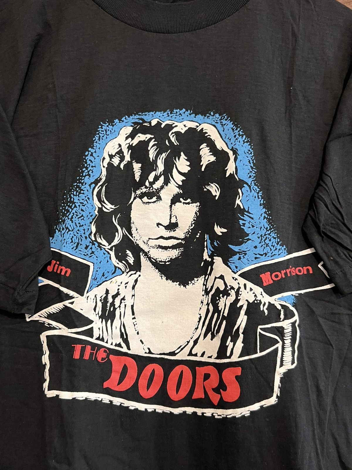Band Tees Rare Vintage 90s THE DOORS Jim Morrison Rock Band T Shirt Size US L / EU 52-54 / 3 - 2 Thumbnail