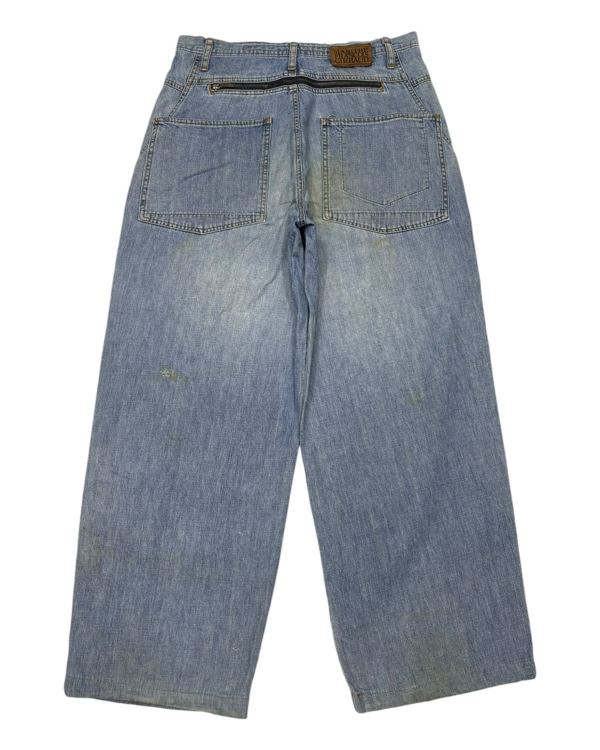 Marithe + Francois Girbaud RARE🔥MFG THE STONE WASHED BAGGY WIDE DENIM BAGGY JEANS Size US 32 / EU 48 - 2 Thumbnail