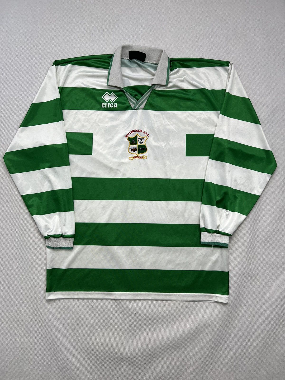 Errea Rare Longsleeve Ballincolig Ireland 2004 Matchworn #14 Size US L / EU 52-54 / 3 - 4 Thumbnail