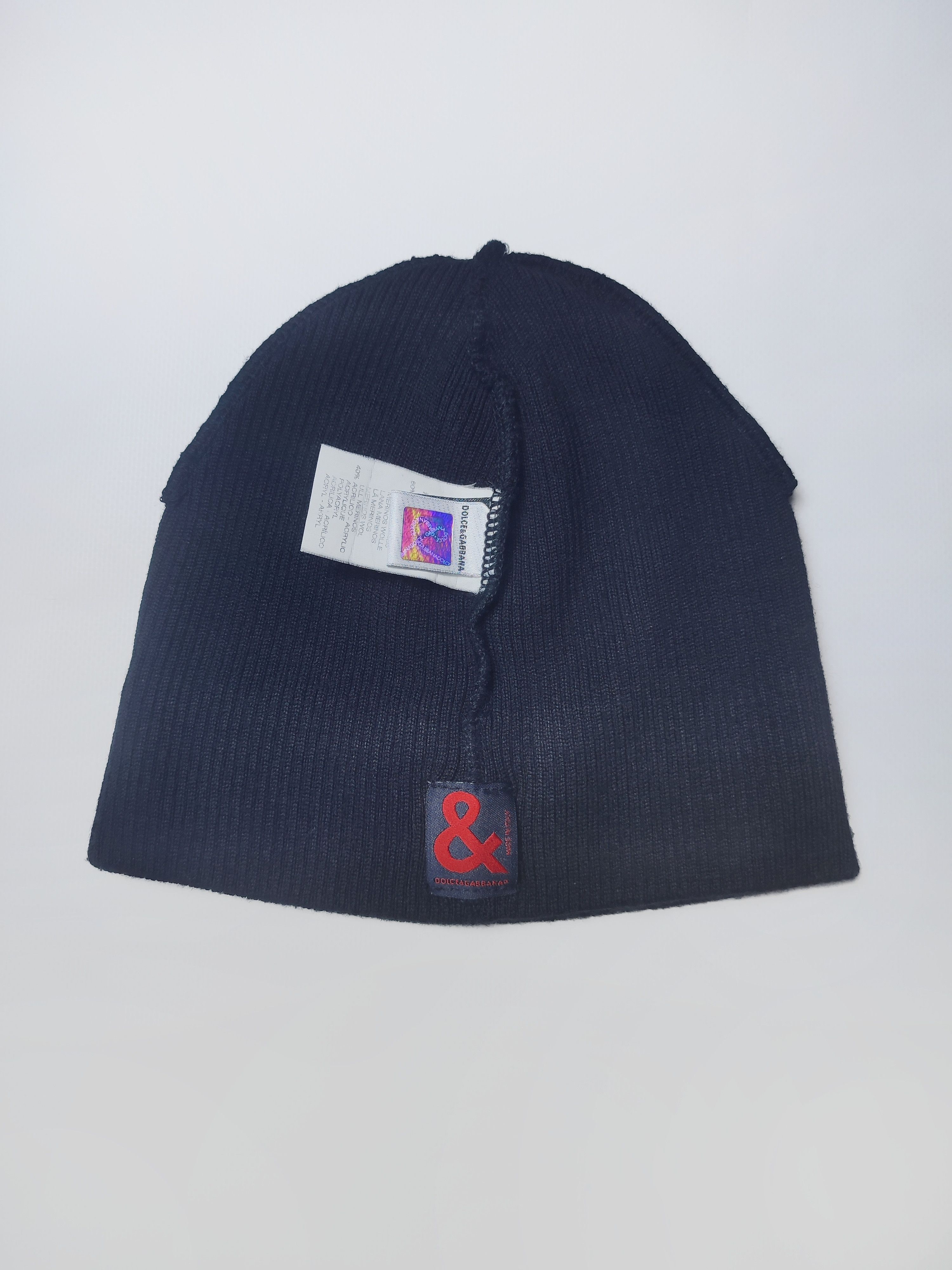 Dolce & Gabbana Dolce & Gabbana Navy Wool Beanie DG Logo Y2k Size ONE SIZE - 3 Thumbnail