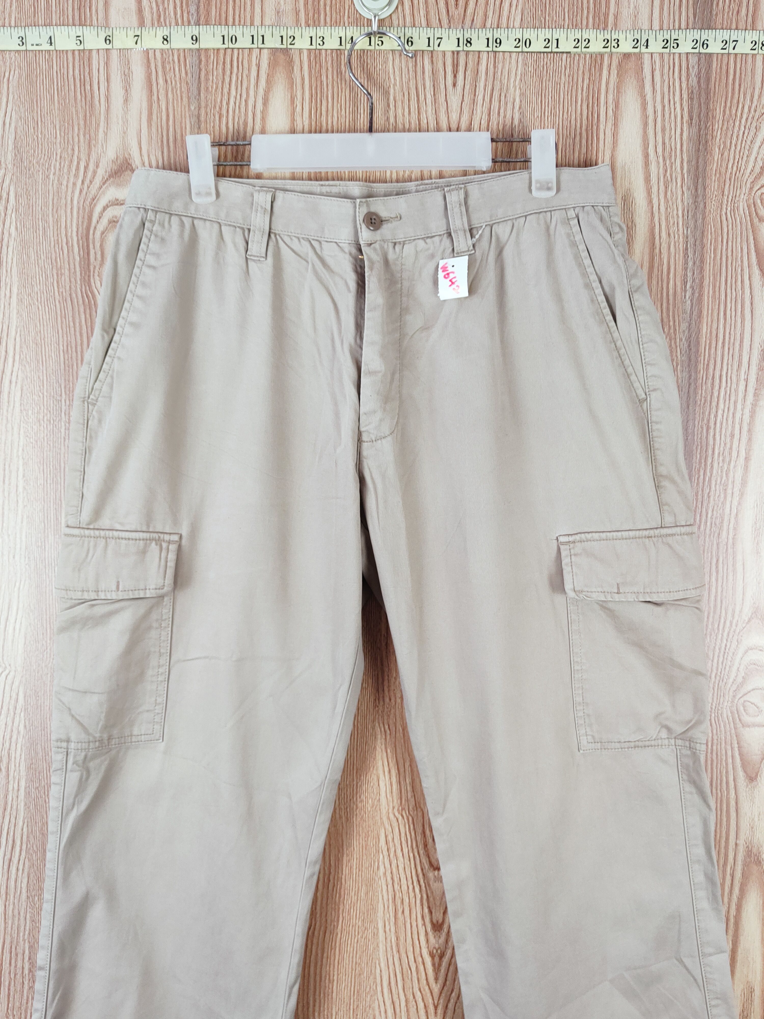 Japanese Brand Topvalu Beige Multipocket Tactical Cargo Pants #w642 Size US 31 - 2 Thumbnail