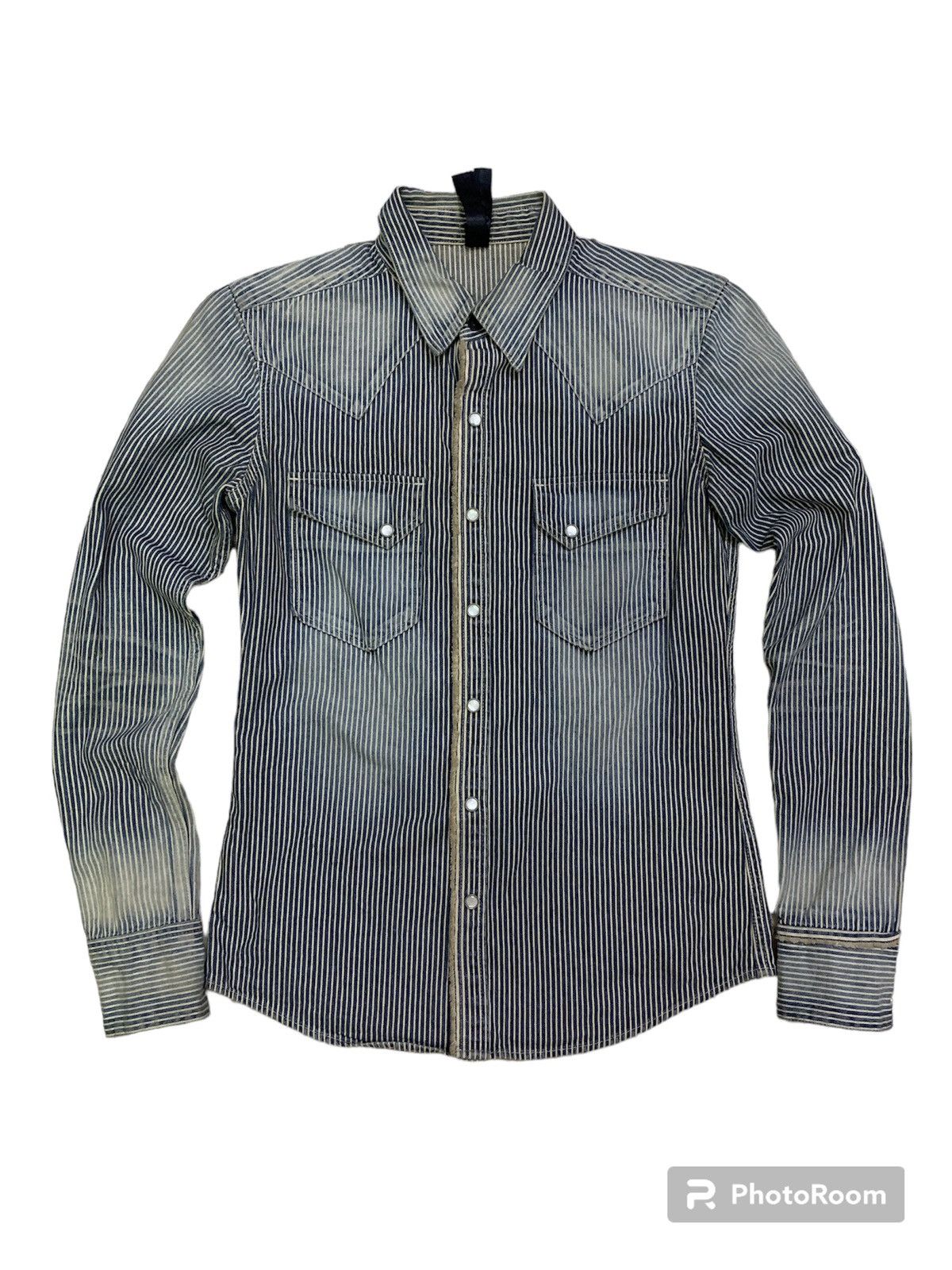 wjk 💥Vintage Wjk Stripe Button Shirt Size US S / EU 44-46 / 1 - 1 Thumbnail