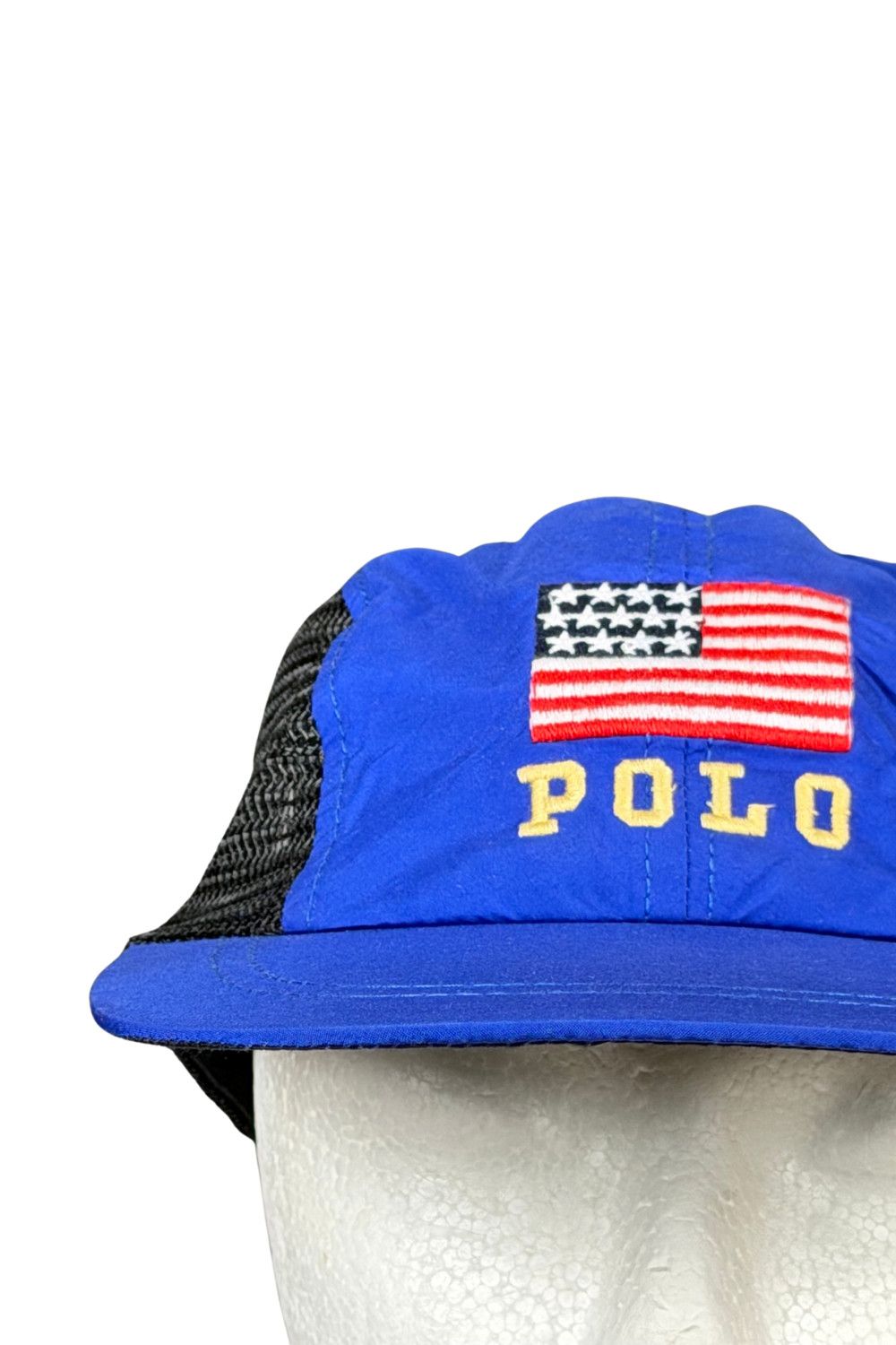 Polo Ralph Lauren 90s Vintage Polo Sport Ralph Lauren Nylon Mesh Cap USA Flag Size ONE SIZE - 7 Thumbnail
