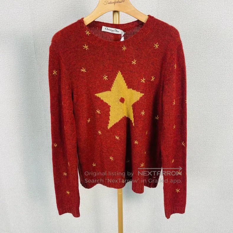 Other Dior Dark red cashmere star knit sweater Size XS / US 0-2 / IT 36-38 - 1 Thumbnail
