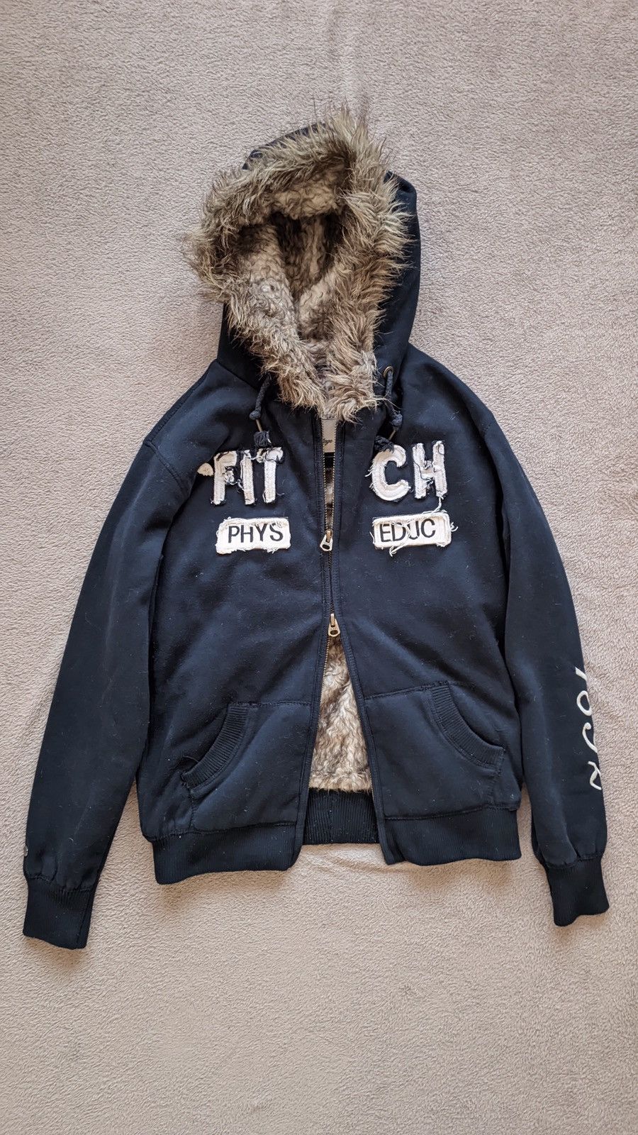 image of If Six Was Nine x Le Grande Bleu L G B Abercrombie Fitch Faded Fur Hood Ifsixwasnine Lgb Styled in 