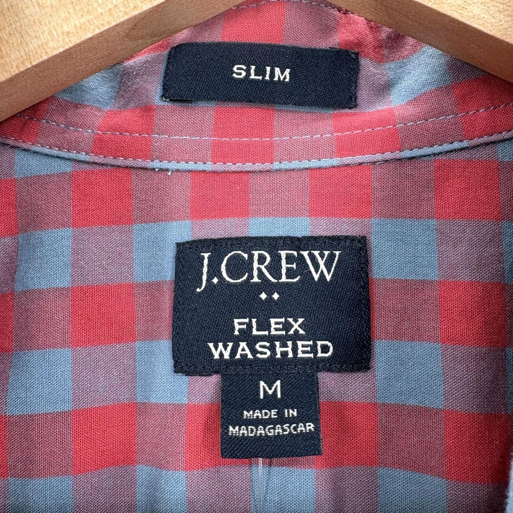 J.Crew J.Crew Shirt Mens M Red Check Long Sleeve Button-Up Slim Stretch Casual Modern Size US M / EU 48-50 / 2 - 4 Thumbnail