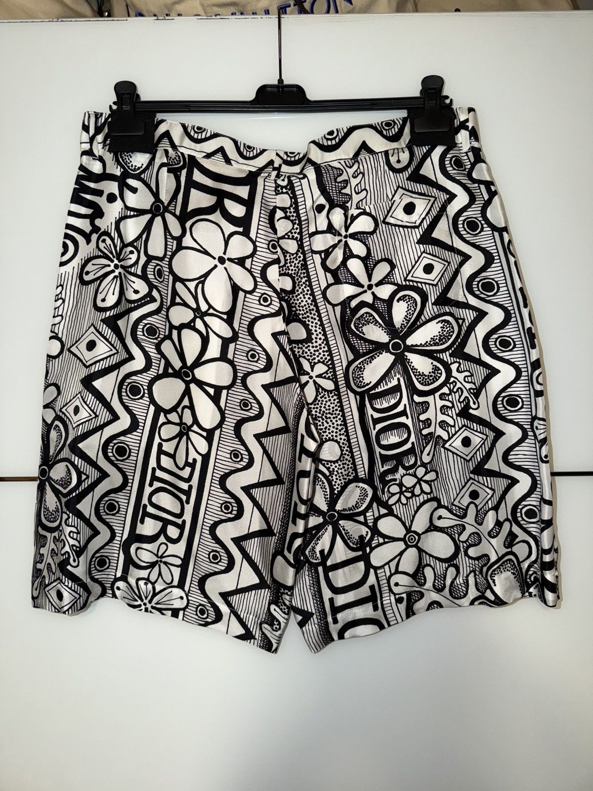 Dior × Stussy Dior Silk Shorts Size US 38 / EU 54 - 3 Thumbnail