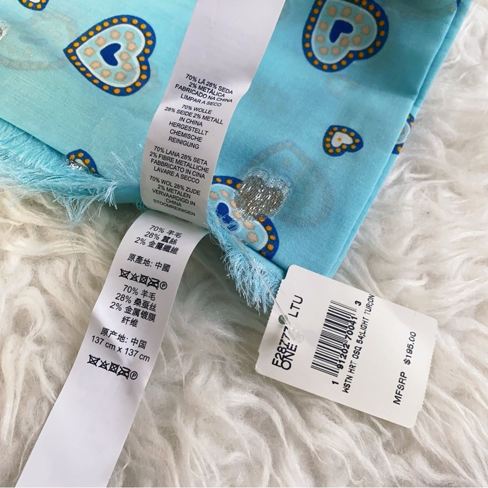 Coach Coach Western Heart Oversized Square Scarf Size ONE SIZE - 7 Thumbnail
