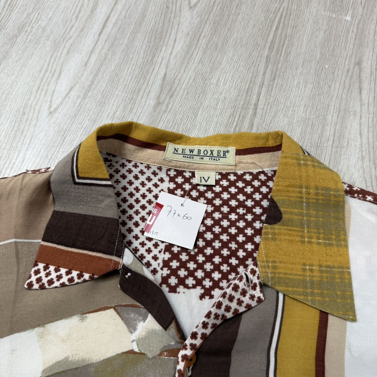 Vintage New boxer italy vintage pattern abstark button shirt Size US XXL / EU 58 / 5 - 6 Thumbnail