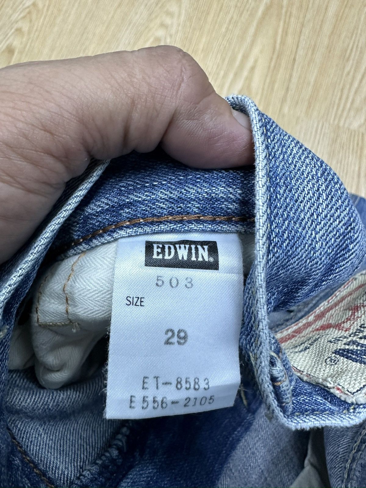 Vintage Edwin Tailor Exclusive Distressed Denim Size 30 F22