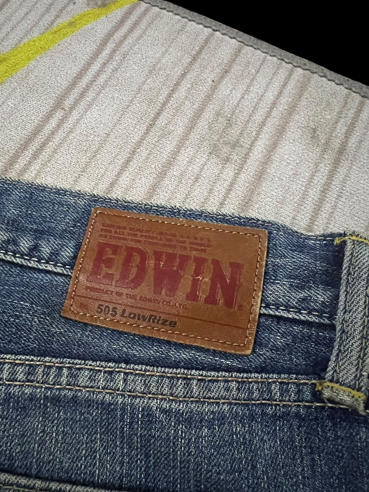 Edwin Vintage Edwin 505 Low Rize Selvedge Distress Mud Wash Jean Size US 31 - 19 Thumbnail
