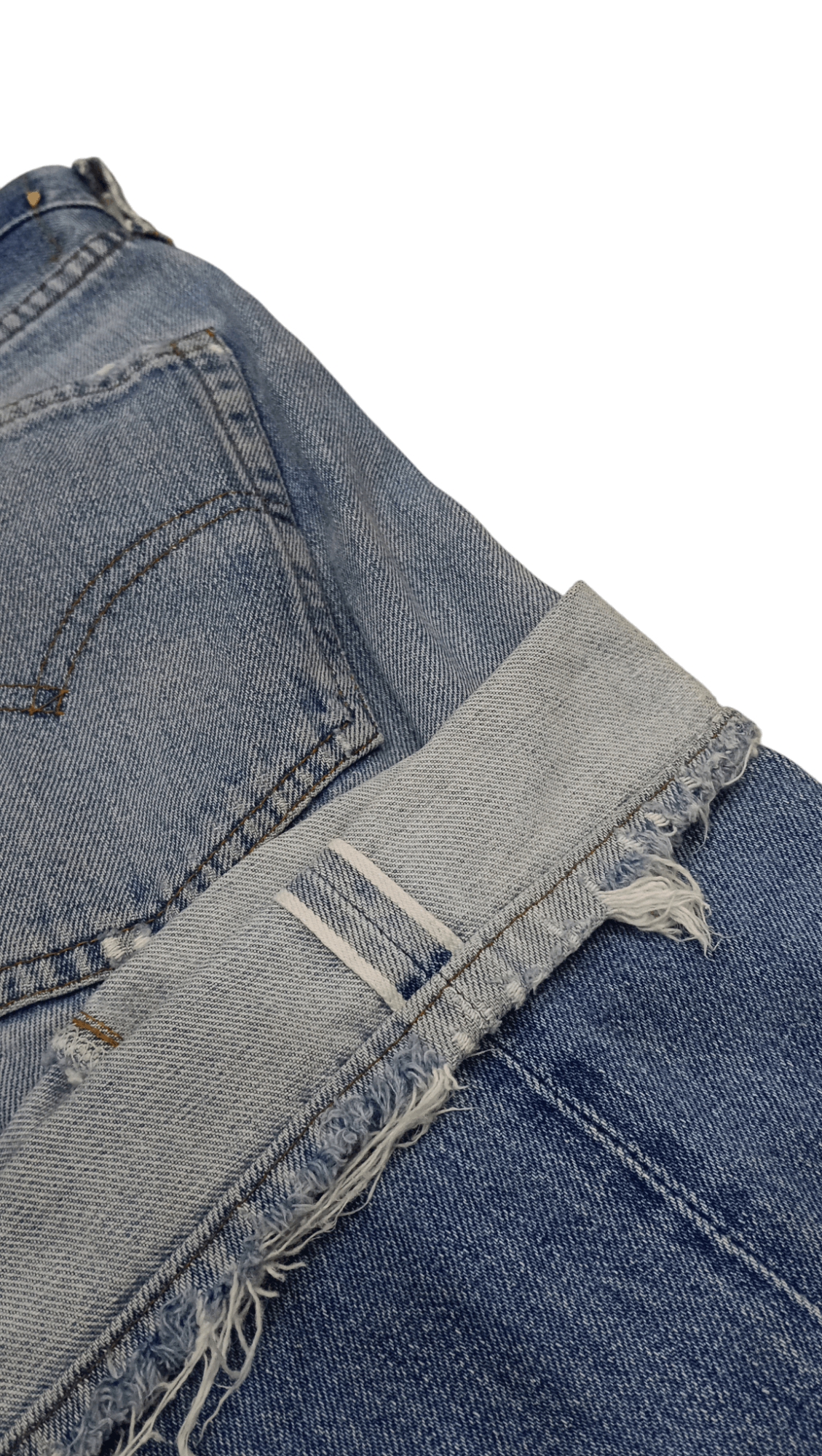 Levi's 90s Levis Selvedge Denim USA 555 Big E Distressed (S302) Size US 30 / EU 46 - 14 Thumbnail