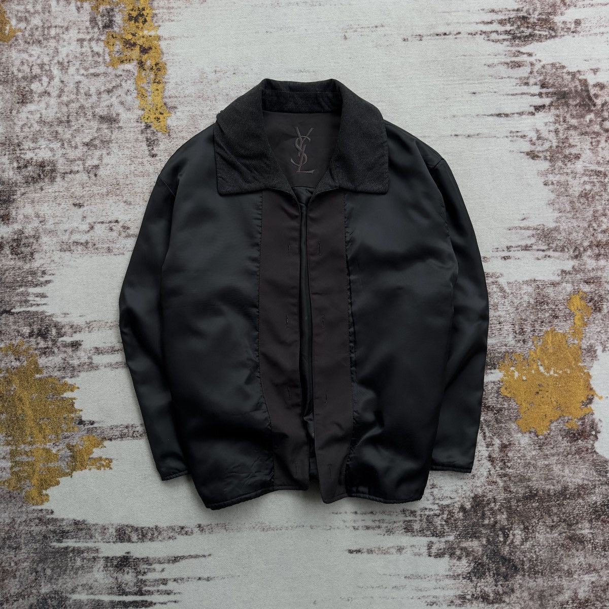 YVES SAINT LAURENT POUR HOMME BLACK JACKET VINTAGE 90S