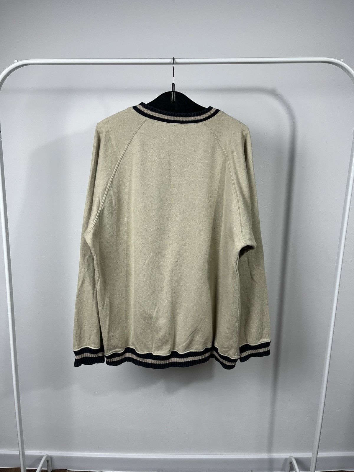 Wrangler Vintage Wrangler Western V-Neck Sweater Beige Navy Size M Size US M / EU 48-50 / 2 - 14 Thumbnail