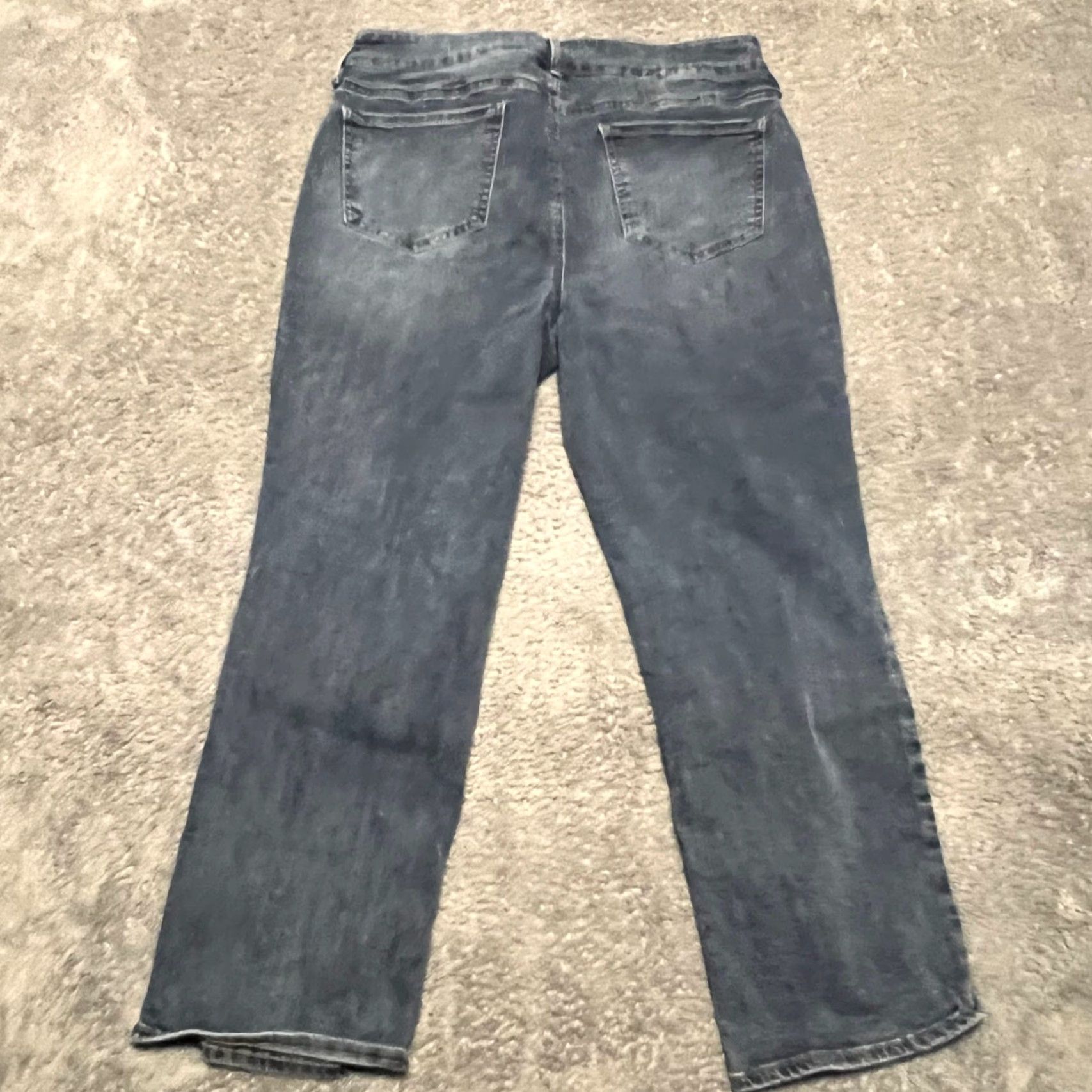 NYDJ NYDJ Jeans Womens 14 Tall Marilyn Straight High Rise Crop Blue 34x26 Tall Womens Jeans Size 36" / US 14 / IT 50 - 2 Thumbnail