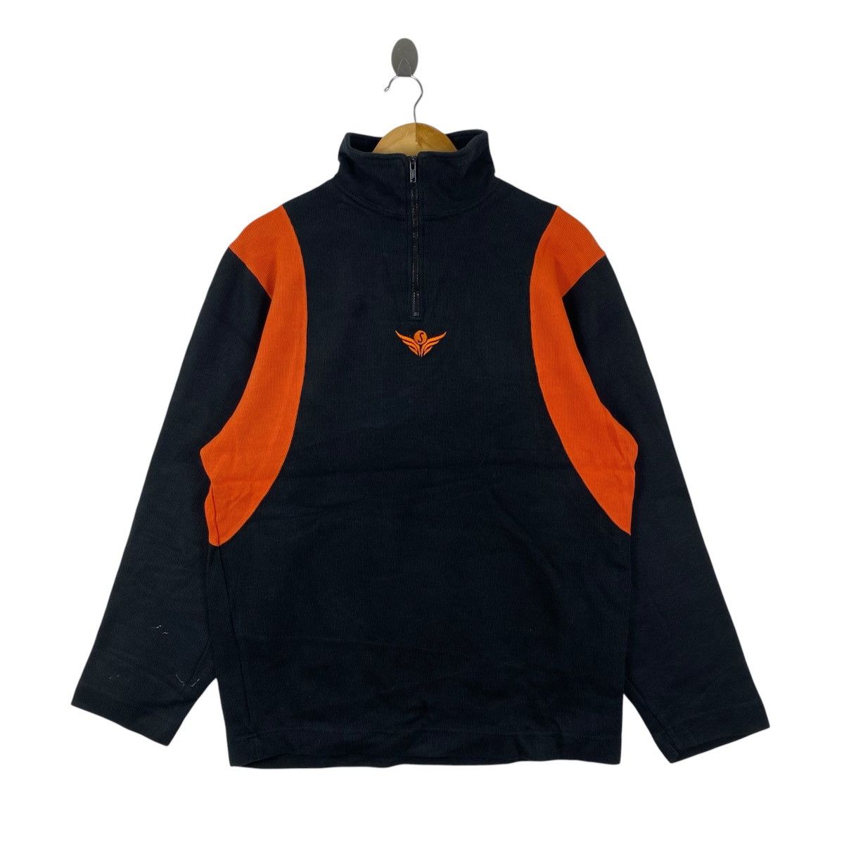 Vintage Vintage J.League Flags Town 1/4 Zip Sweatshirt Large Orange Size US L / EU 52-54 / 3 - 1 Thumbnail