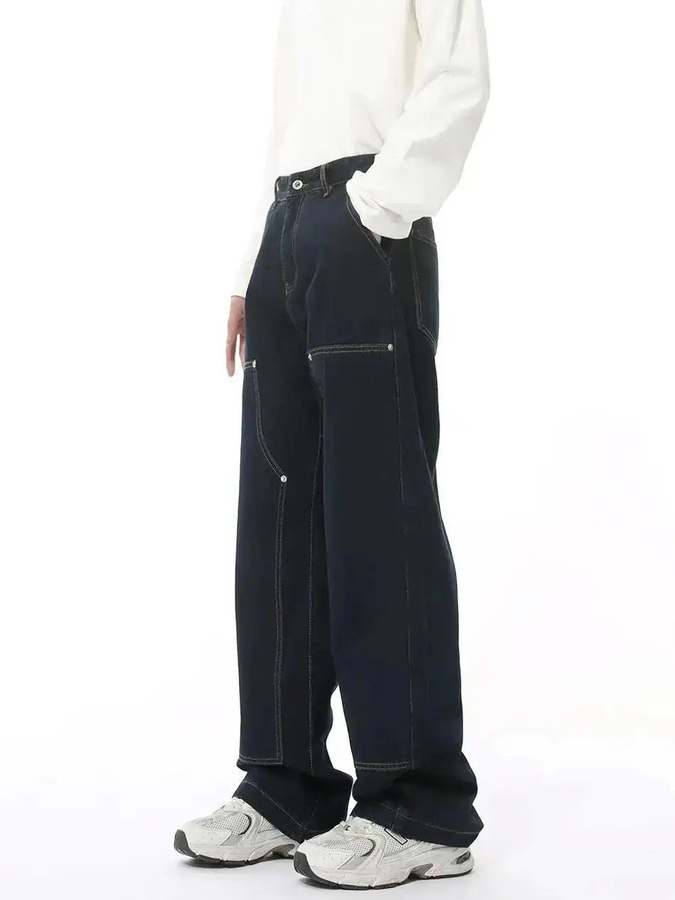 Japanese Brand Retro loose casual high street jeans Size US 32 / EU 48 - 4 Thumbnail