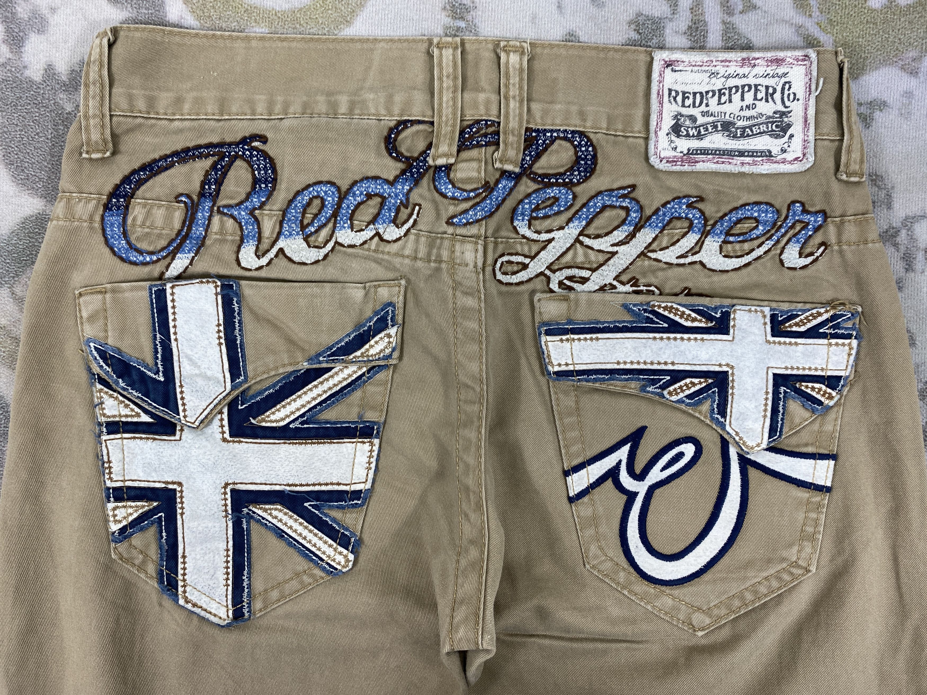 Japanese Brand Distressed Khaki Vintage RedPepper Jeans 33x33 Denim- JN3684 Size US 33 - 4 Thumbnail