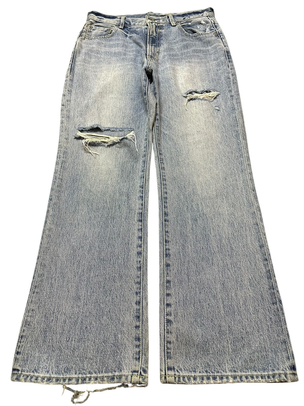 semanticdesign Vintage Japanese Brand Faded Wash Distress Baggy Jeans Size US 31 - 1 Thumbnail