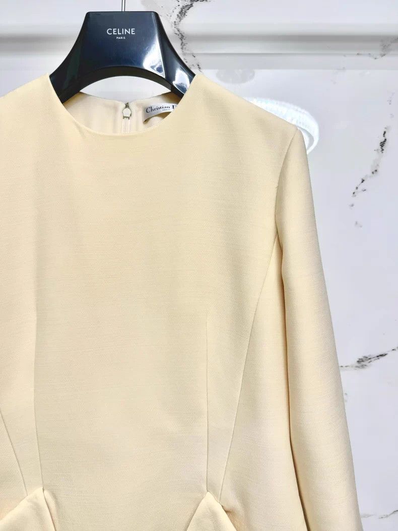 Dior Dior 20ss beige silk-wool dress 2505-Nextarrow Size XS / US 0-2 / IT 36-38 - 2 Thumbnail