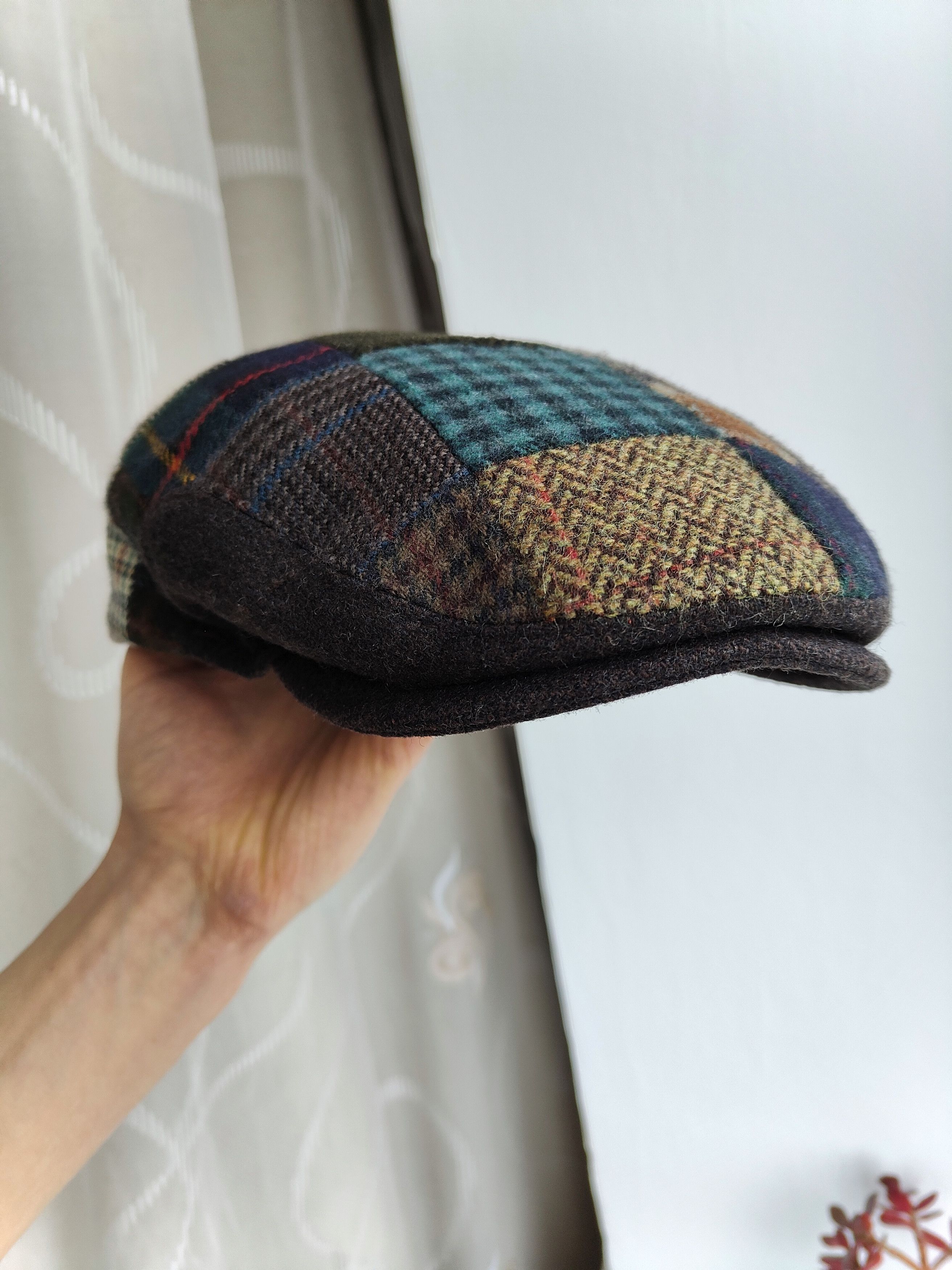 Harris Tweed Woolen Flat Cap Framar by Seifter Hats Italy Newsboy Baker Size ONE SIZE - 9 Thumbnail
