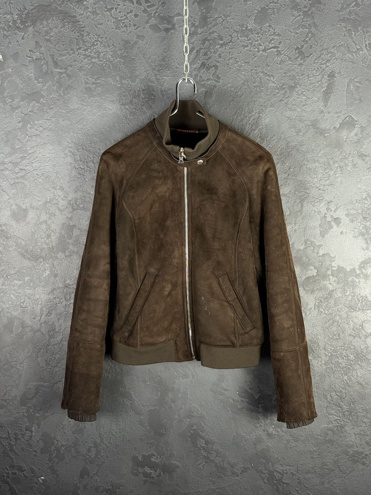 Prada 2000s Prada Brown Shearling Leather Jacket Women's Size L / US 10 / IT 46 - 5 Thumbnail