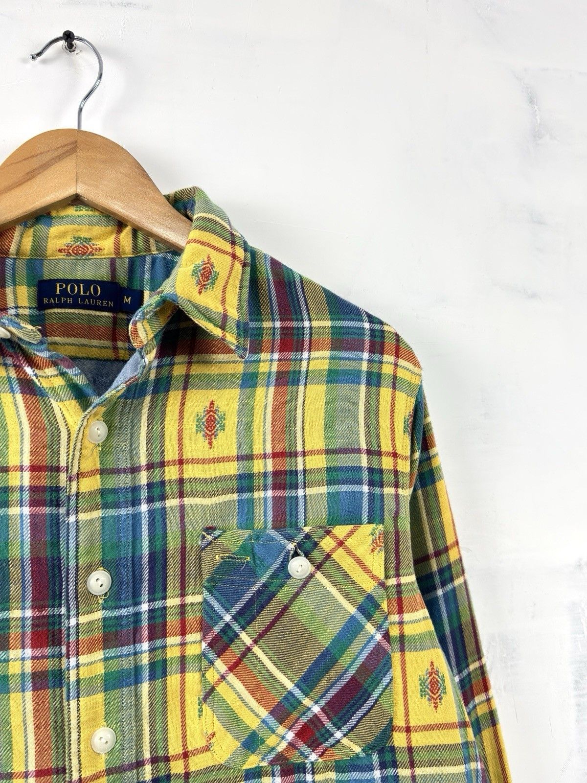 Polo Ralph Lauren Polo Ralph Lauren Aztec Yellow Plaid Shirt Rodeo Size US M / EU 48-50 / 2 - 3 Thumbnail